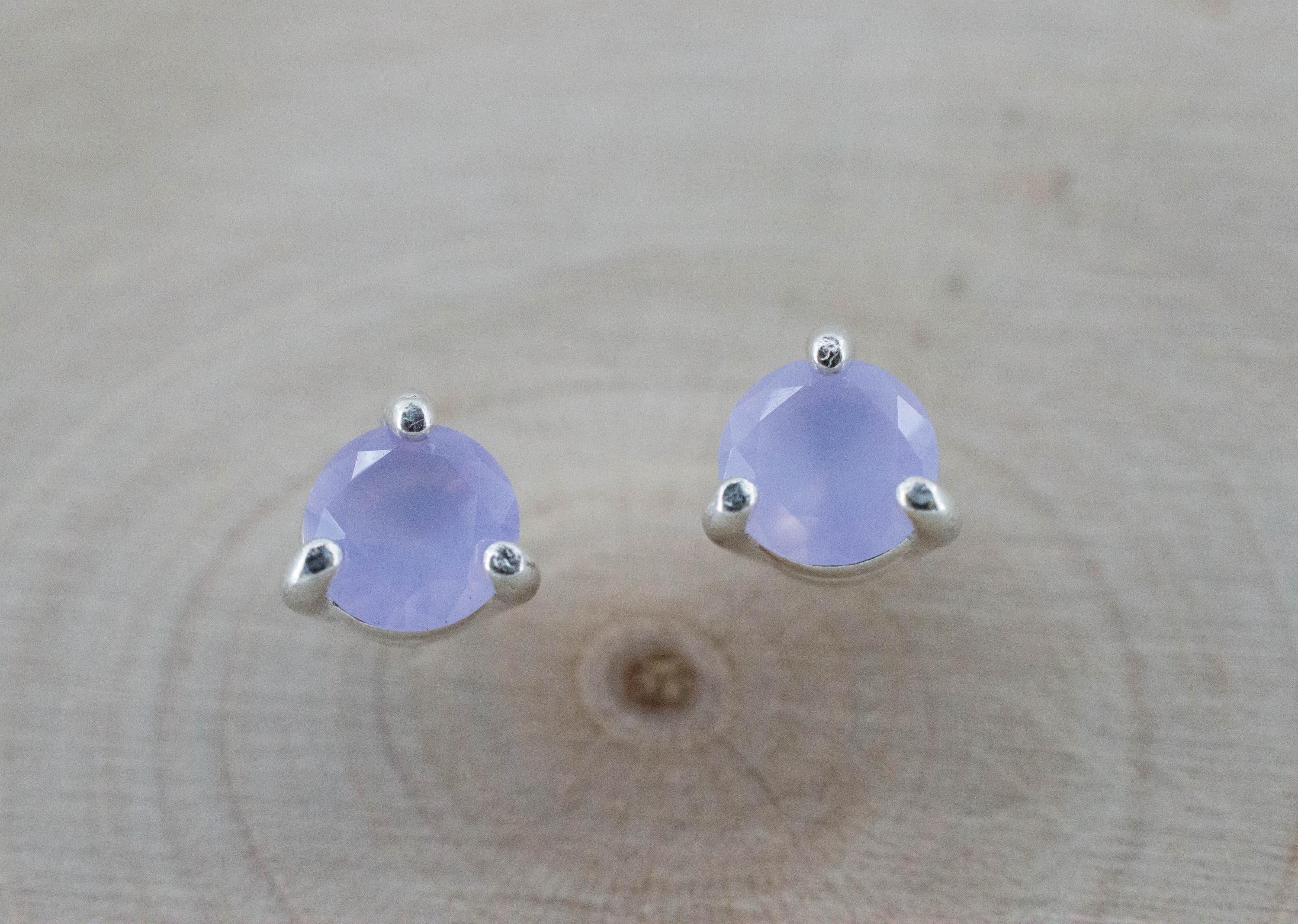 Holly Blue Agate Earrings; Natural Untreated Oregon Holley Agate; 0.700cts - Mark Oliver Gems