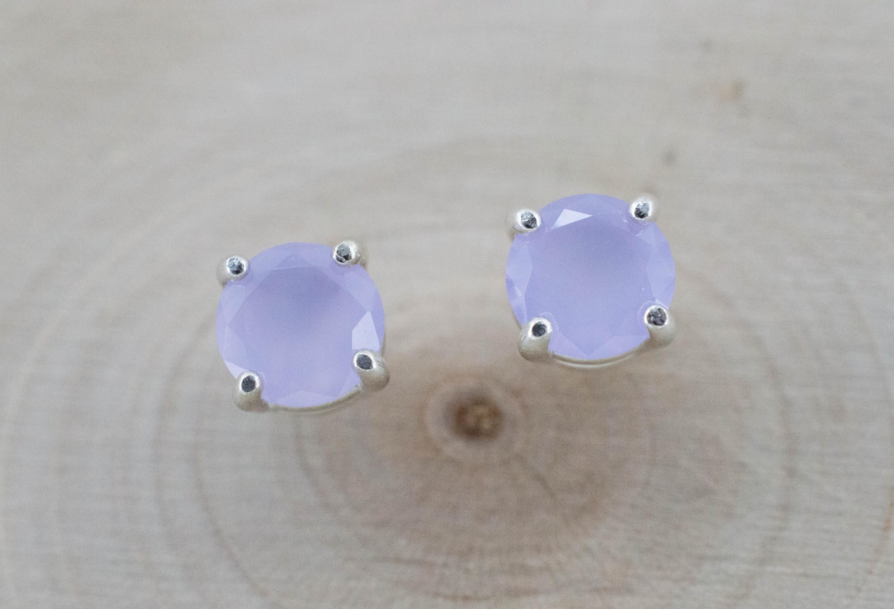 Holly Blue Agate Earrings; Natural Untreated Oregon Holley Agate; 1.190cts - Mark Oliver Gems