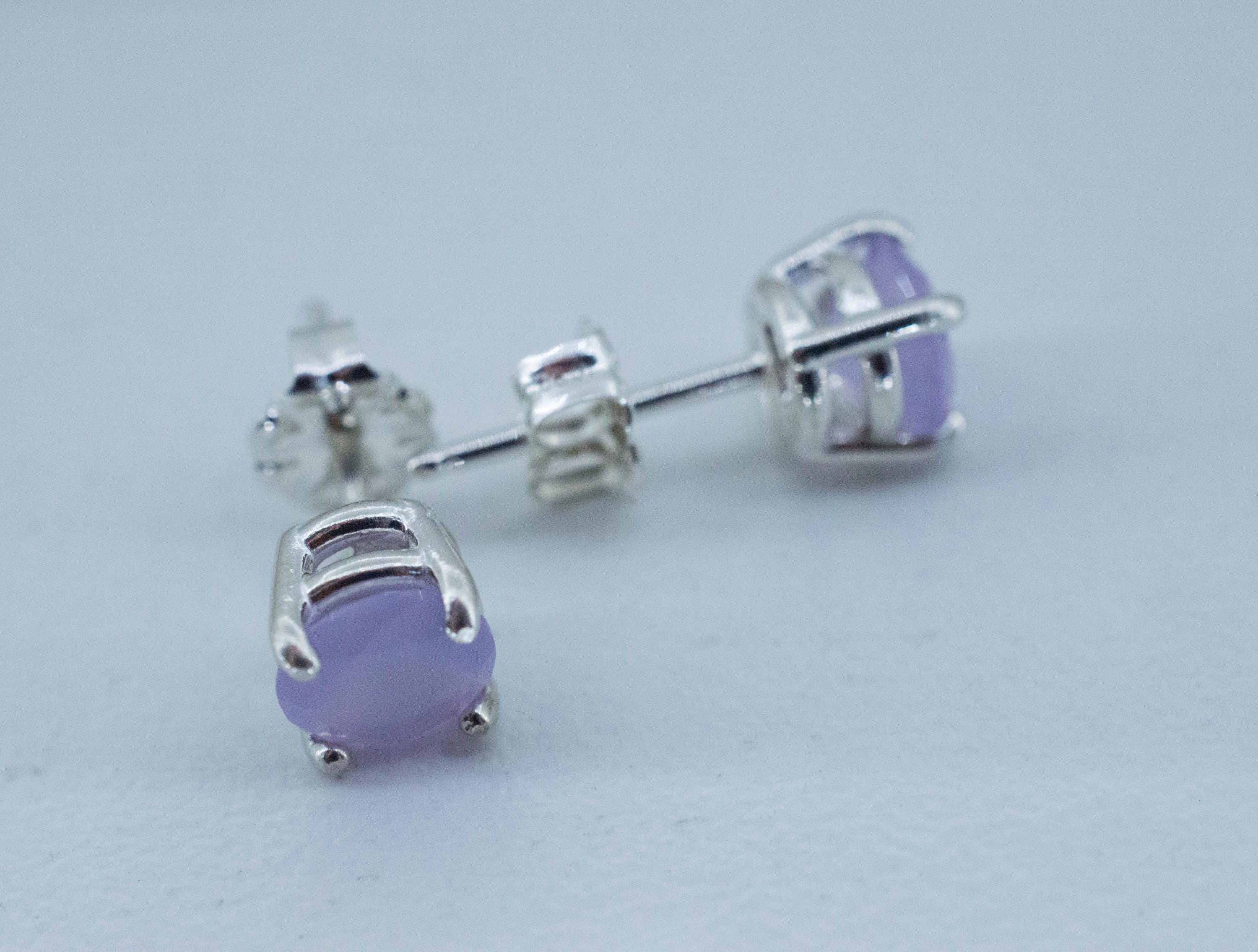 Holly Blue Agate Earrings; Natural Untreated Oregon Holley Agate; 1.190cts - Mark Oliver Gems