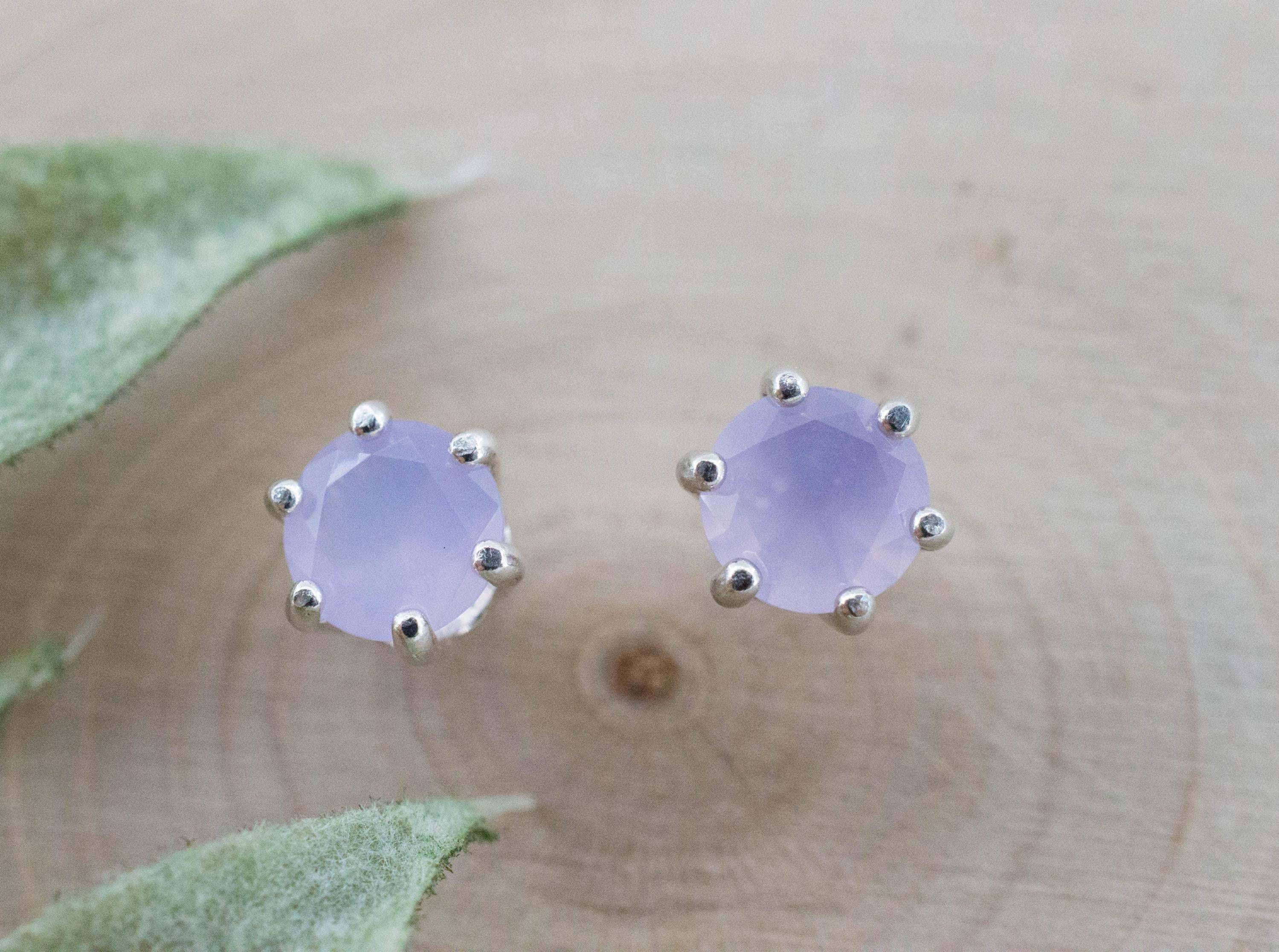 Holly Blue Agate Earrings; Natural Untreated Oregon Holley Agate; 1.200cts - Mark Oliver Gems