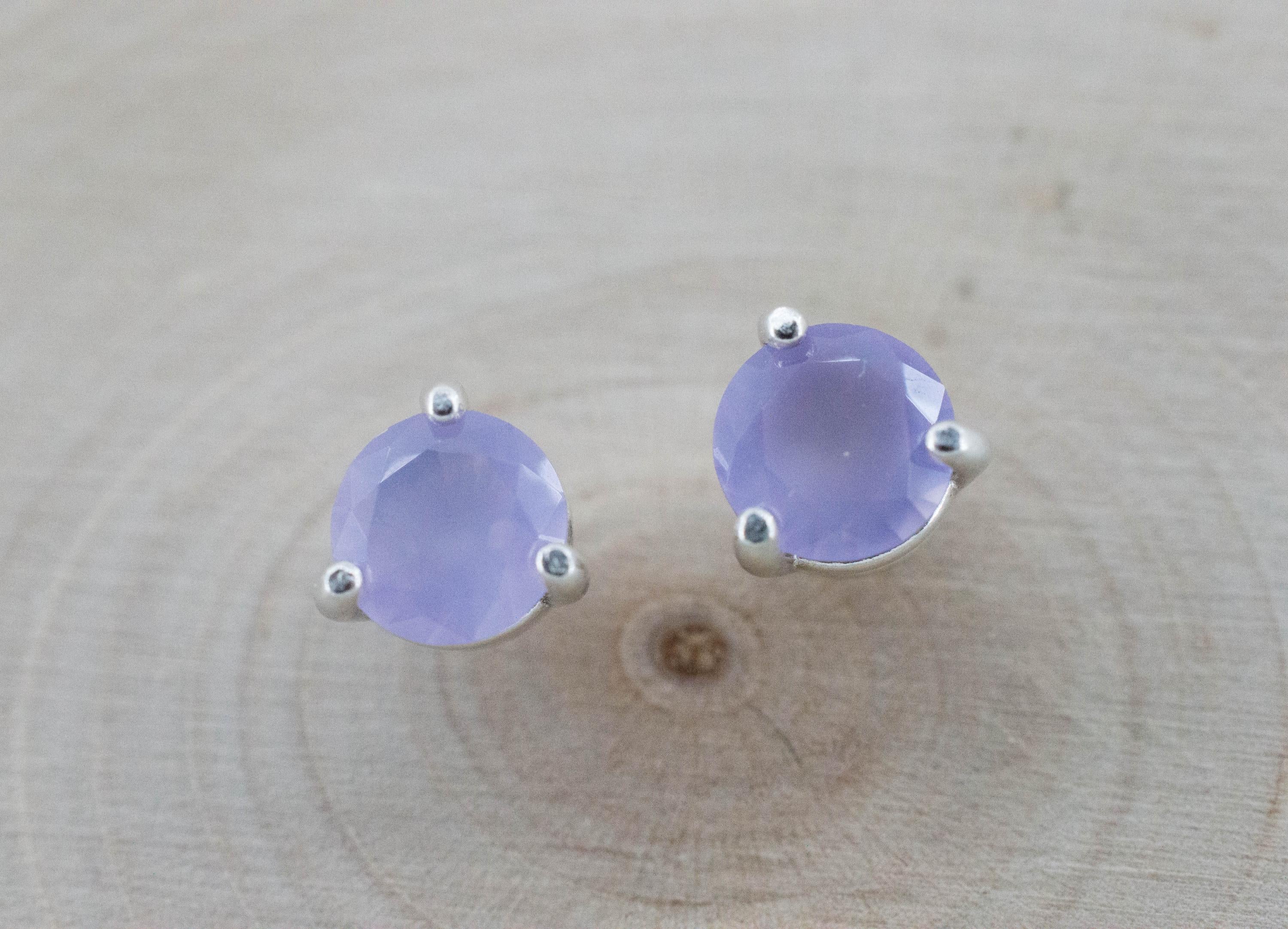 Holly Blue Agate Earrings; Natural Untreated Oregon Holley Agate; 1.205cts - Mark Oliver Gems