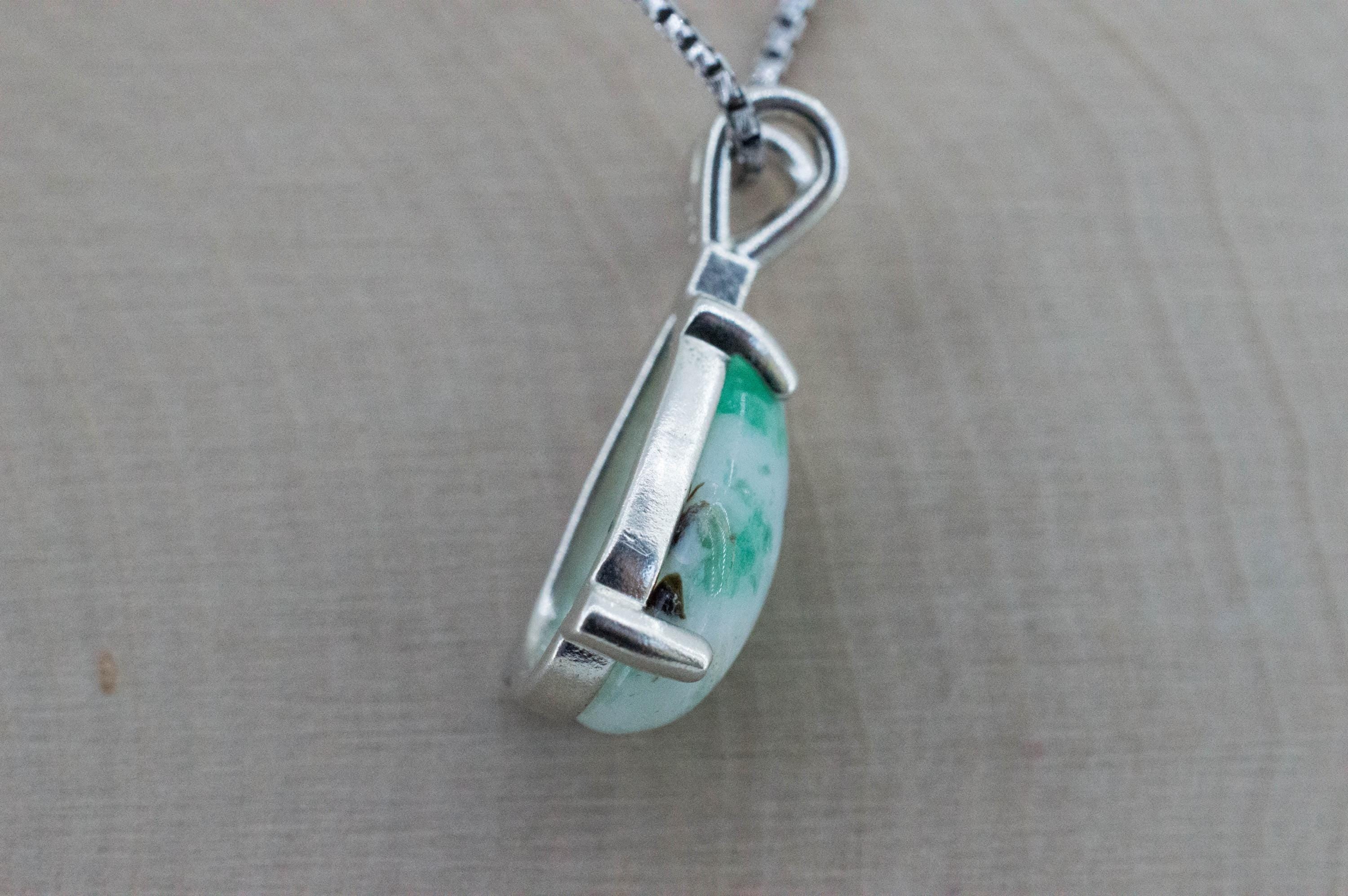 Emerald in Quartz Pendant, Natural Untreated Brazil Emerald Quartz; 7.475cts - Mark Oliver Gems