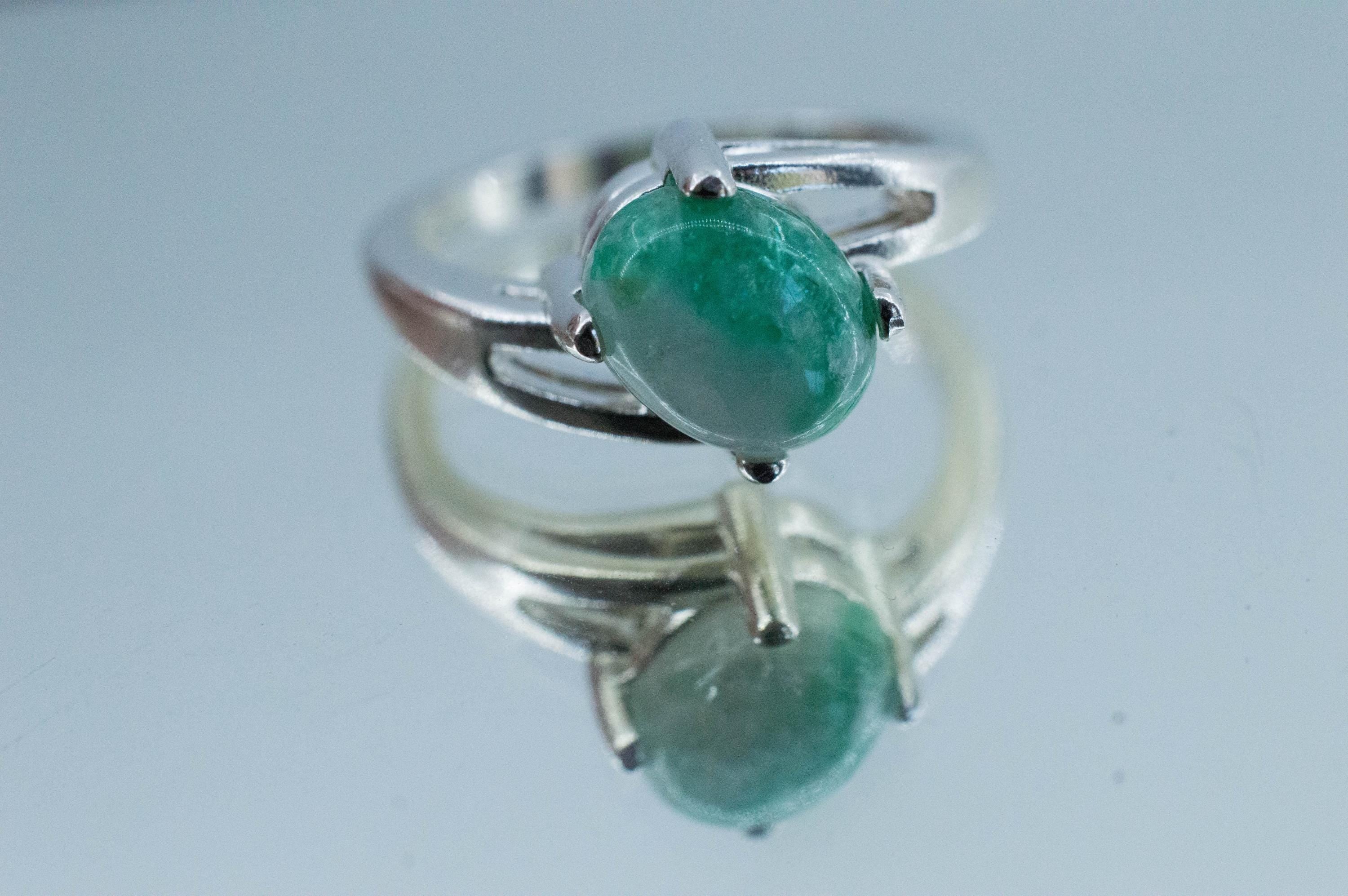 Emerald in Quartz Ring, Natural Untreated Brazil Emerald Quartz; 2.170cts - Mark Oliver Gems