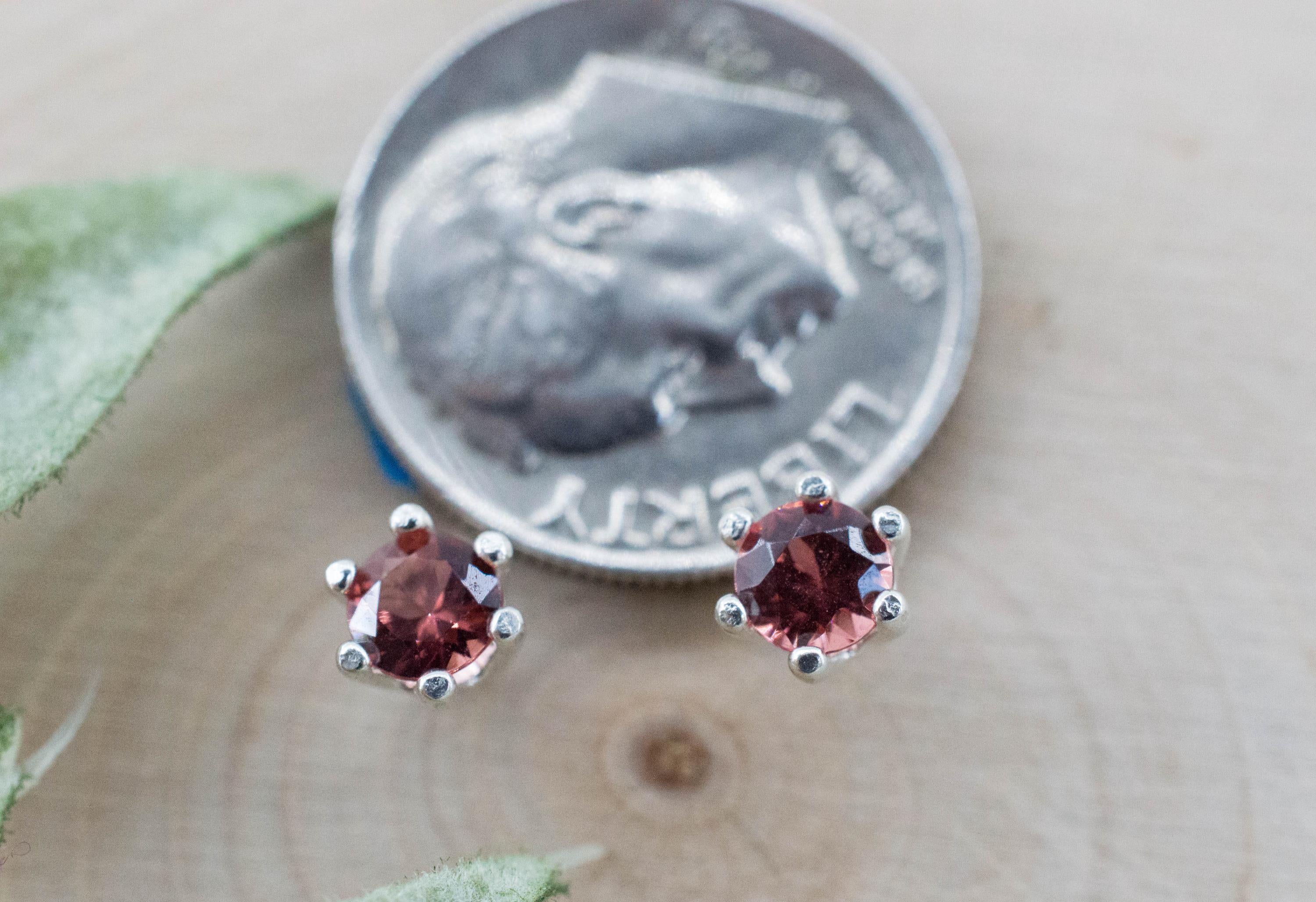 Rhodolite Garnet Earrings, Natural Untreated North Carolina Garnet; 0.510cts - Mark Oliver Gems