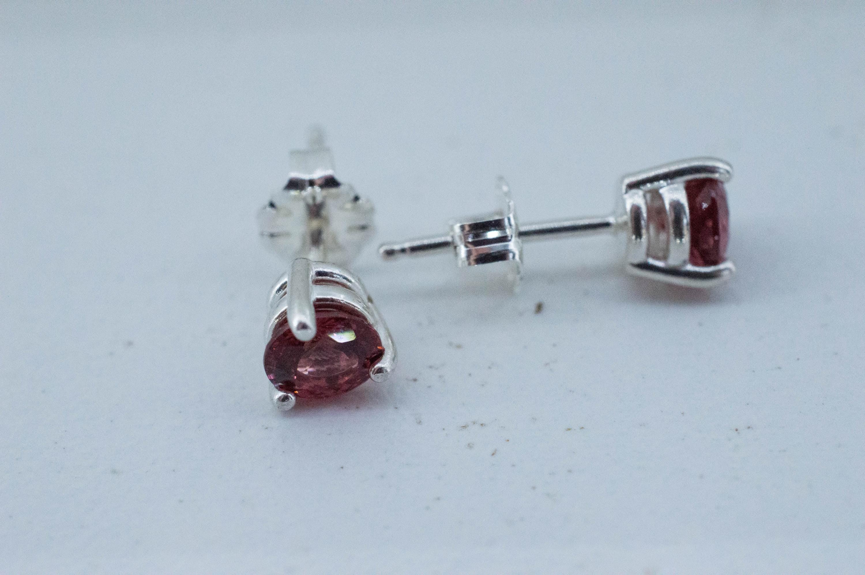 Rhodolite Garnet Earrings, Natural Untreated North Carolina Garnet; 1.170cts - Mark Oliver Gems