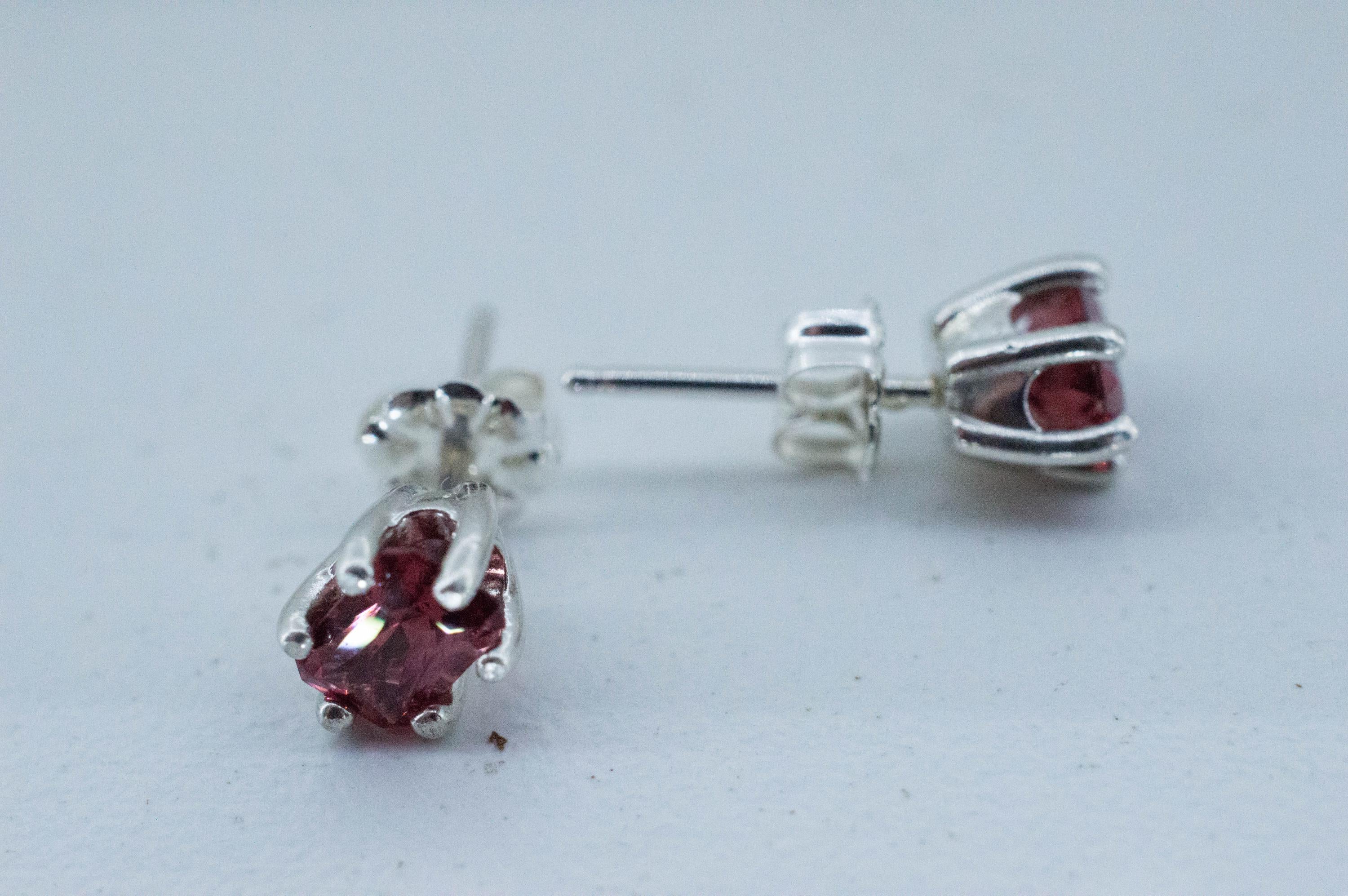 Rhodolite Garnet Earrings, Natural Untreated North Carolina Garnet; 1.260cts - Mark Oliver Gems