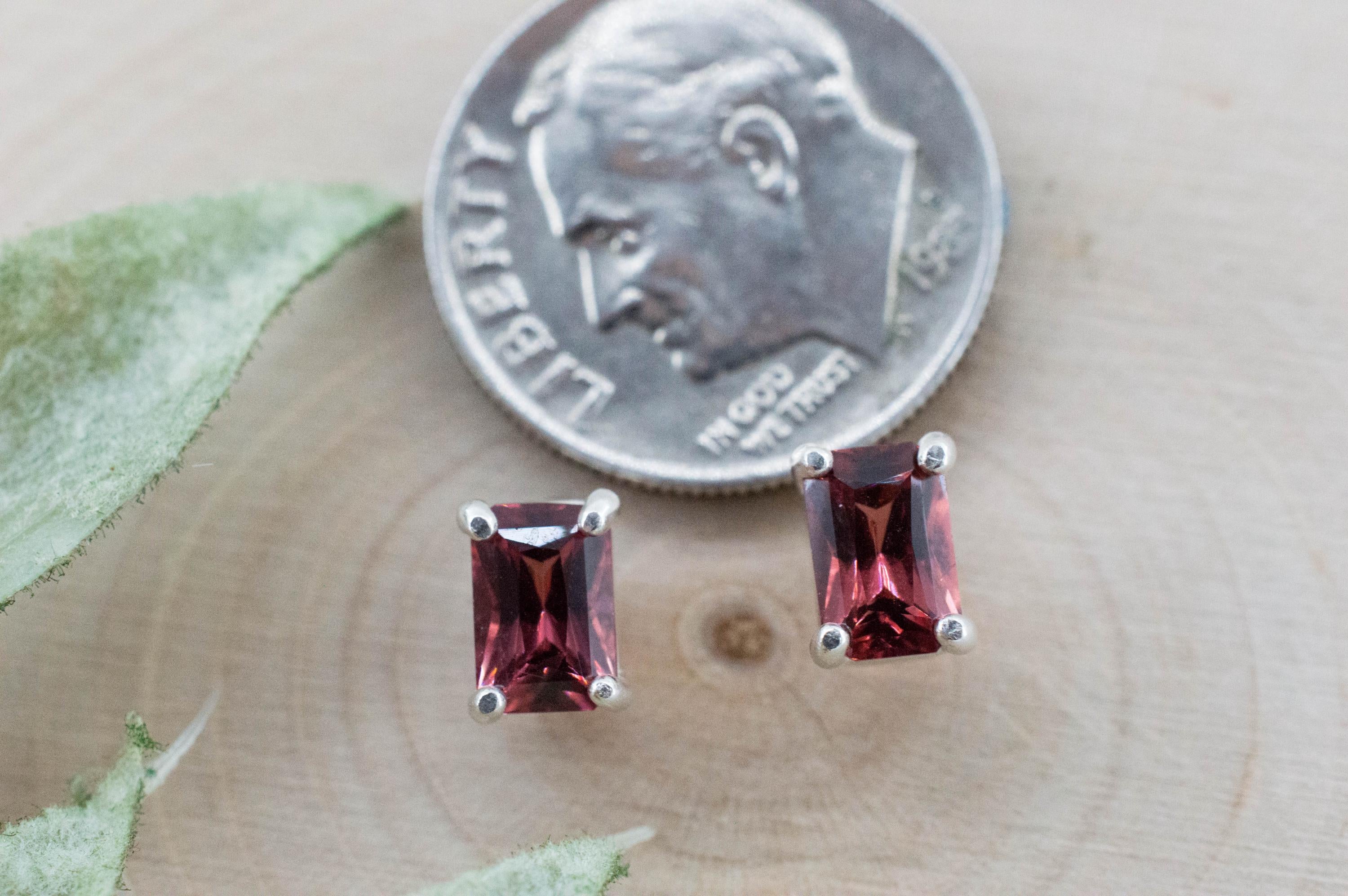 Rhodolite Garnet Earrings, Natural Untreated North Carolina Garnet; 1.290cts - Mark Oliver Gems