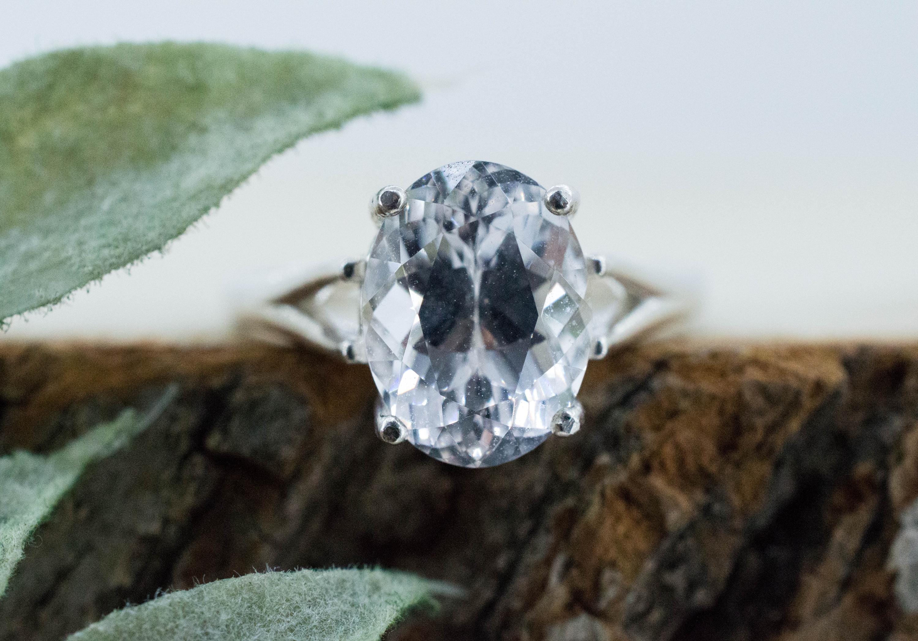 Danburite Ring; Natural Untreated Mexican Danburite; 3.430cts