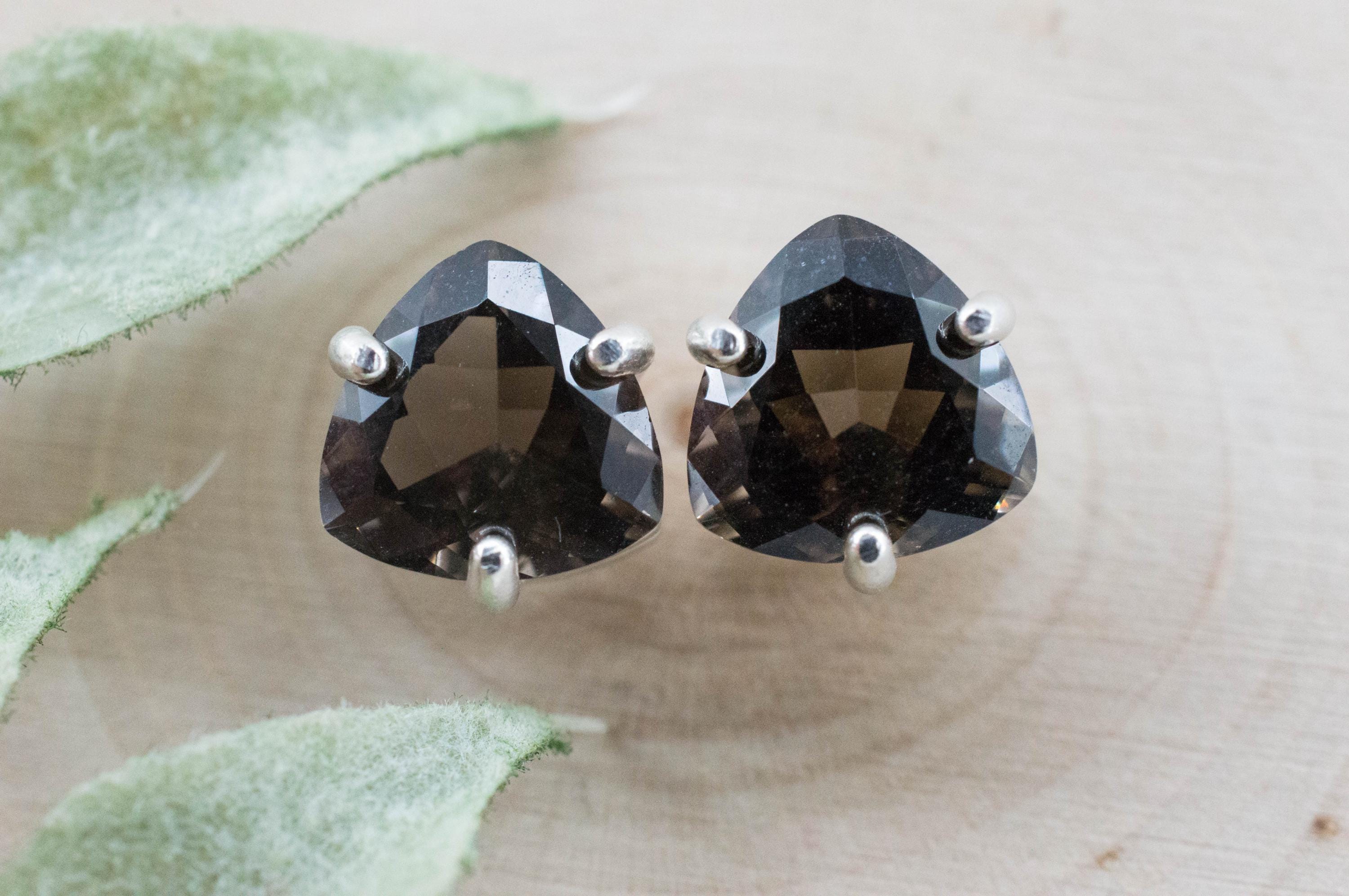 Colombianite Earrings; Natural Untreated Colombia Pseudotektite; 3.945cts - Mark Oliver Gems