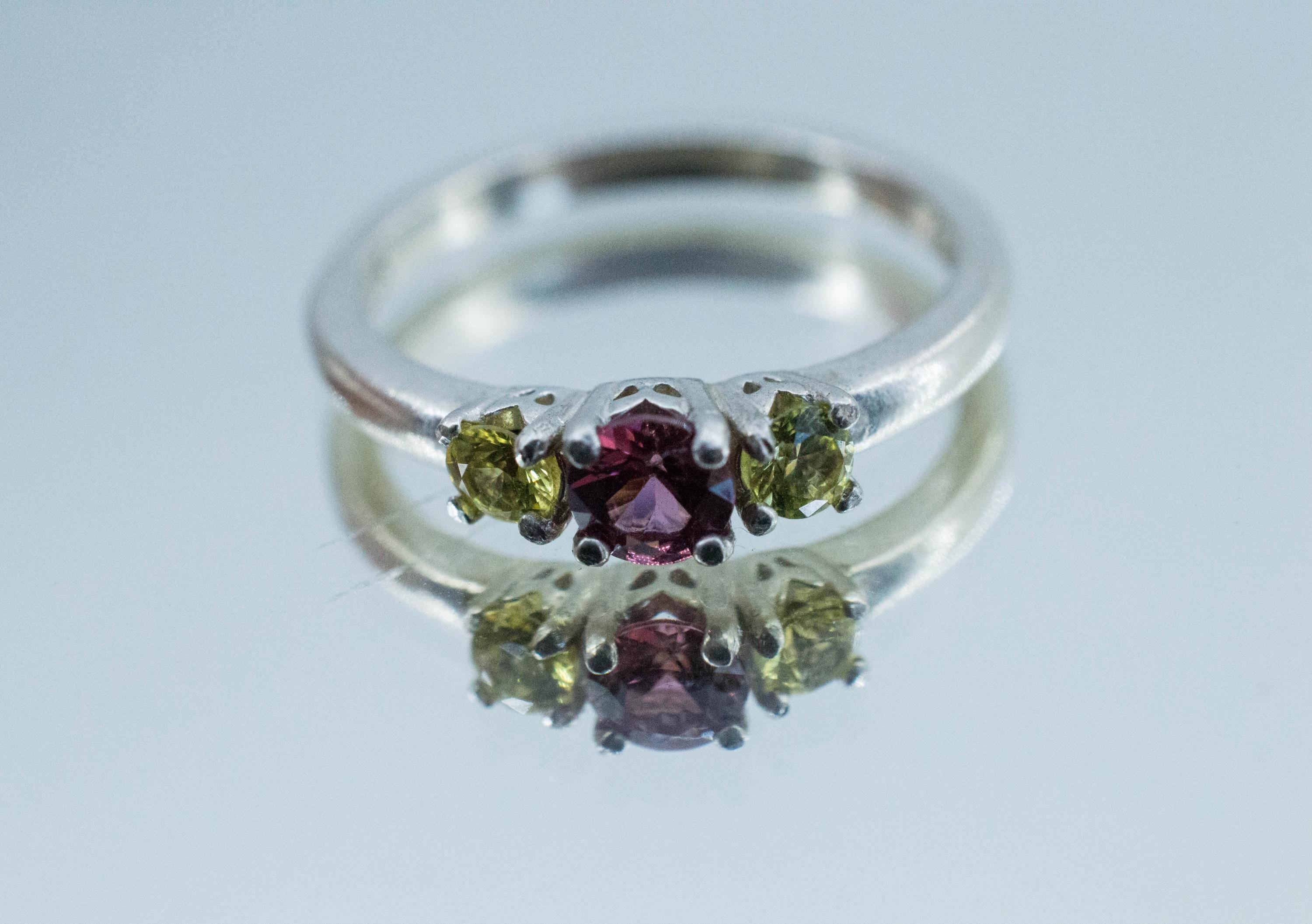 Rhodolite Garnet Ring; Natural Untreated North Carolina Garnet and Kenya Yellow Sapphire - Mark Oliver Gems