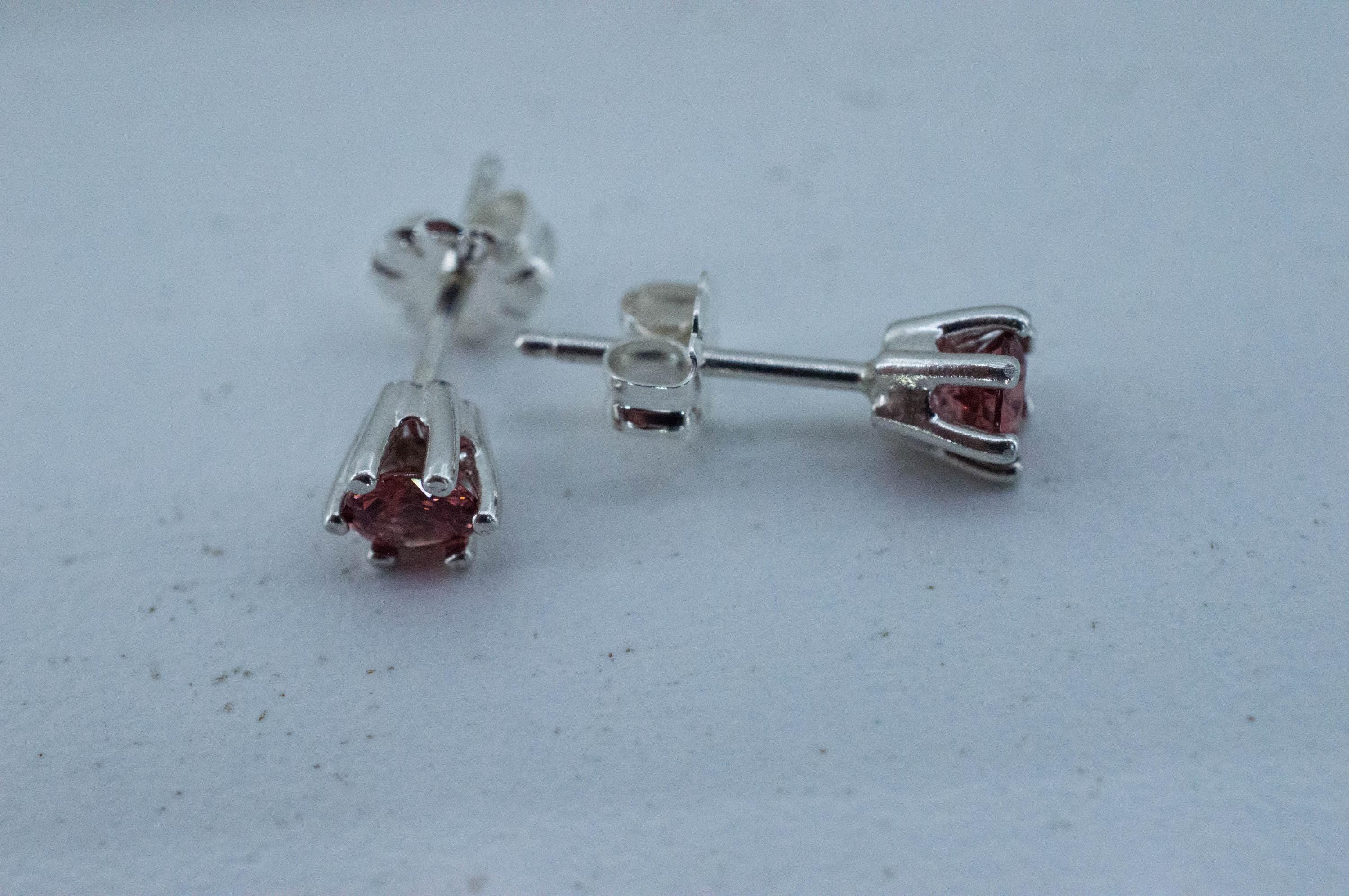 Rhodolite Garnet Earrings, Natural Untreated North Carolina Garnet; 0.510cts - Mark Oliver Gems