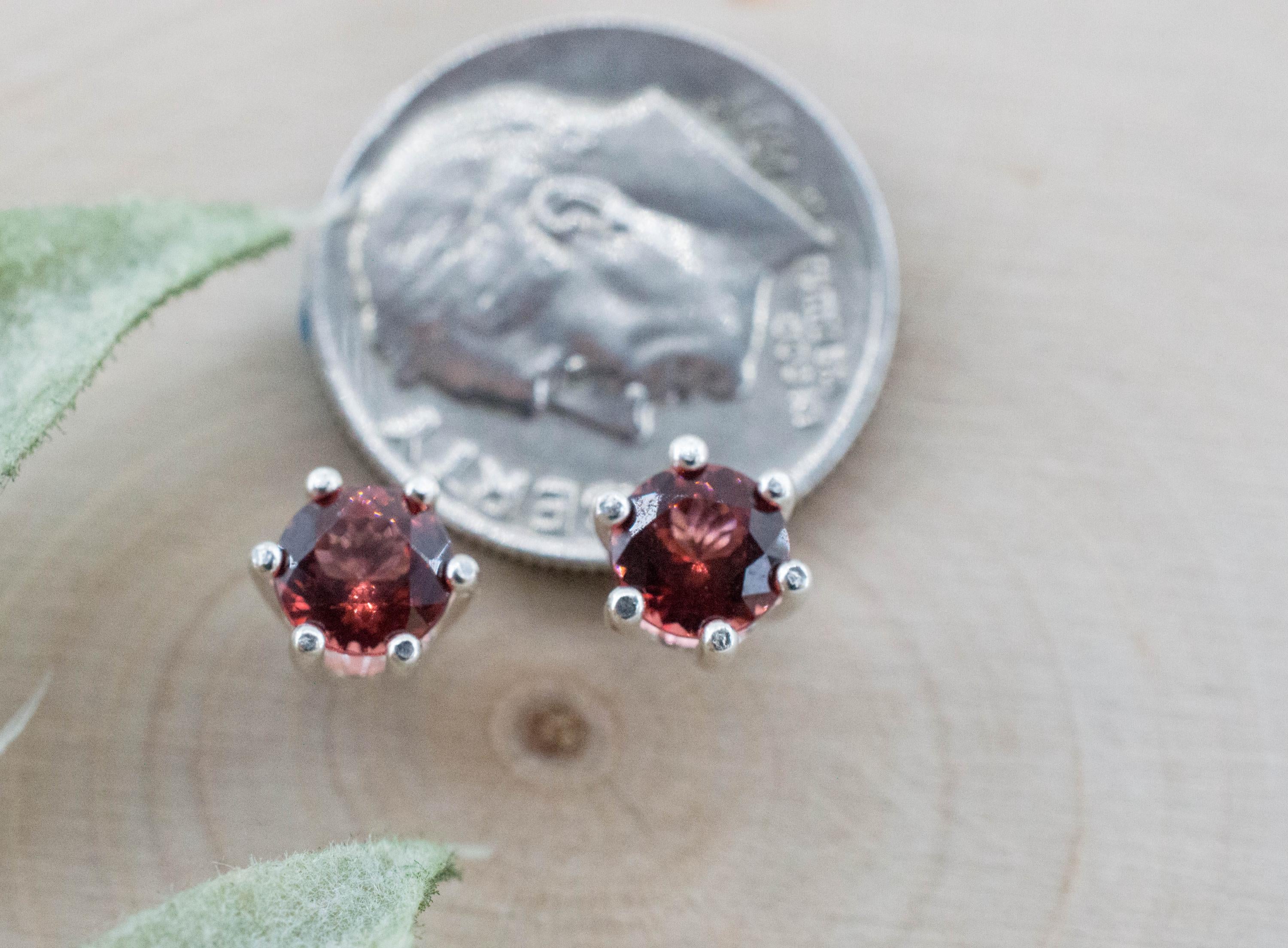 Rhodolite Garnet Earrings, Natural Untreated North Carolina Garnet; 1.140cts - Mark Oliver Gems