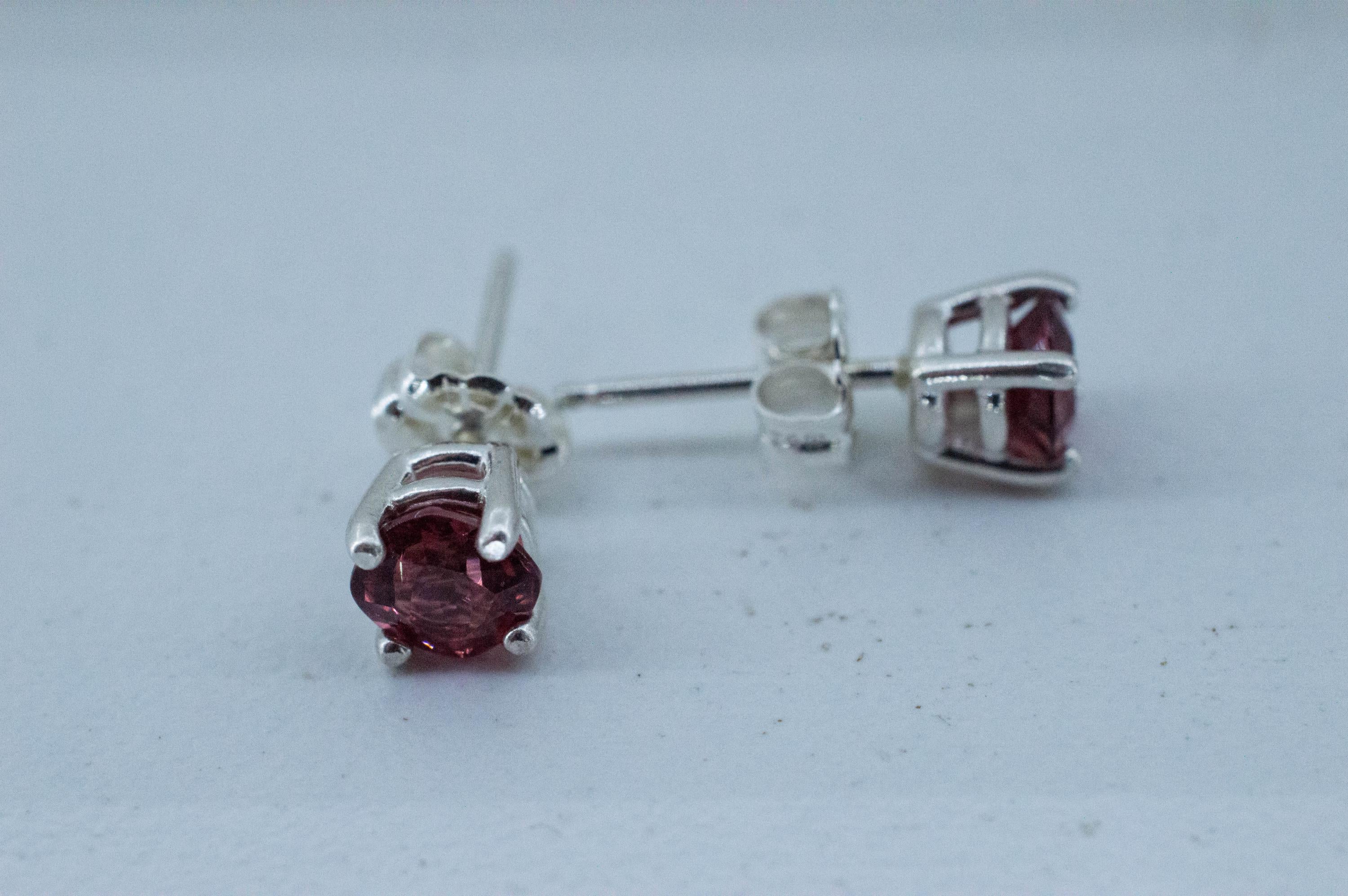 Rhodolite Garnet Earrings, Natural Untreated North Carolina Garnet; 1.240cts - Mark Oliver Gems