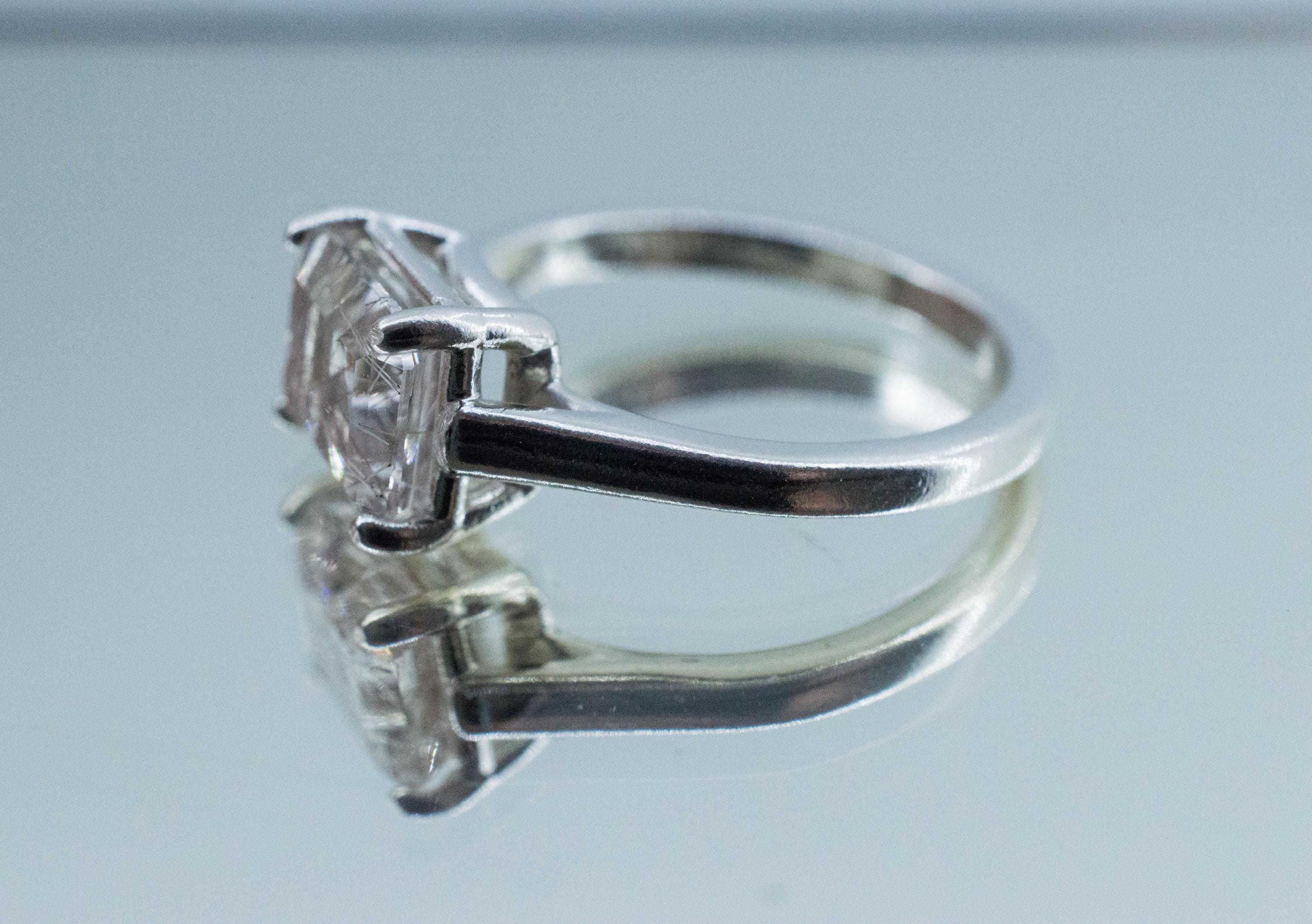 Rutilated Quartz Ring; Natural Untreated Brazil Rutile Quartz; 2.120cts - Mark Oliver Gems