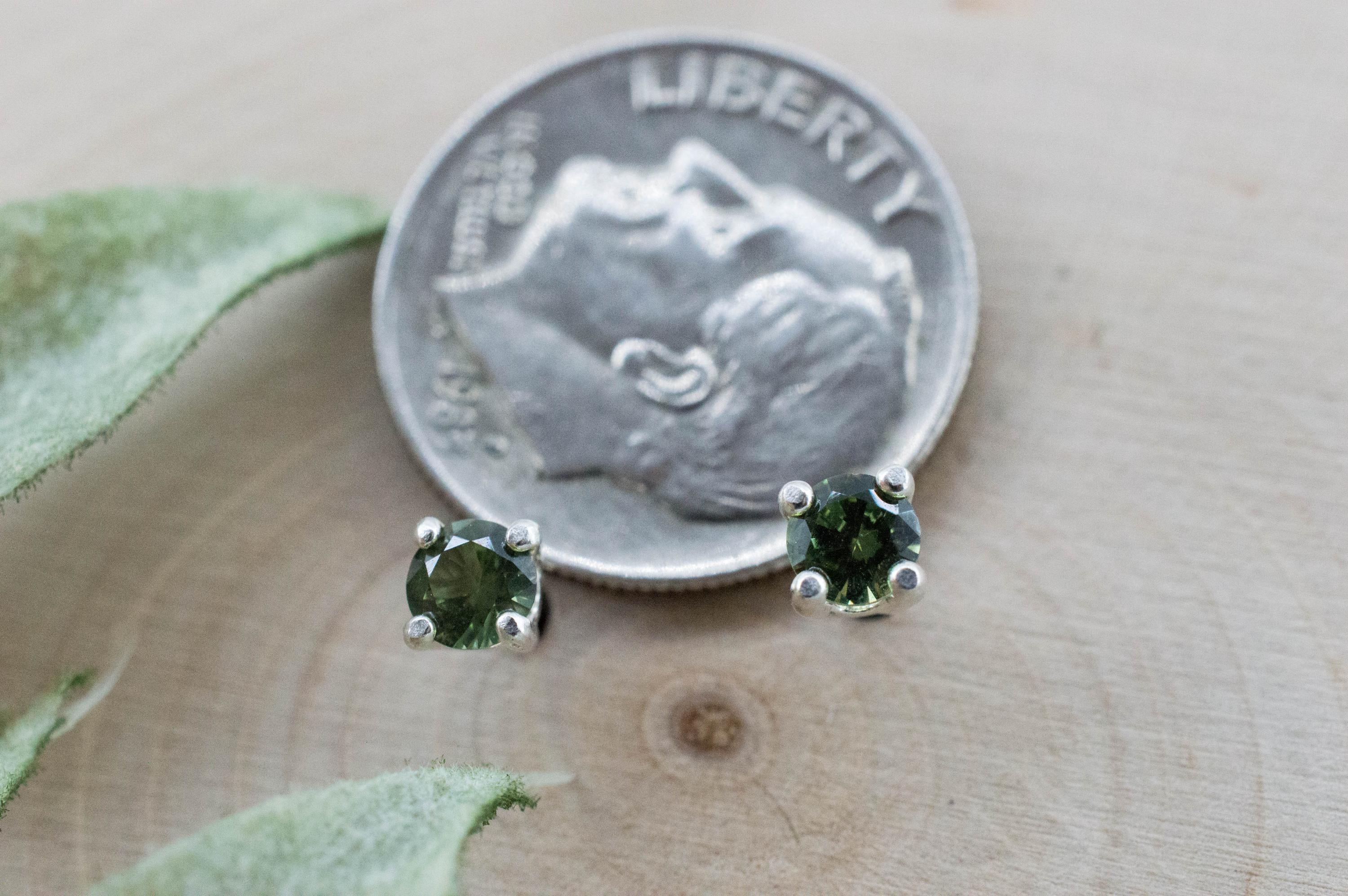 Biashara Sapphire Earrings, Natural Untreated Kenya Sapphire; 0.410cts - Mark Oliver Gems