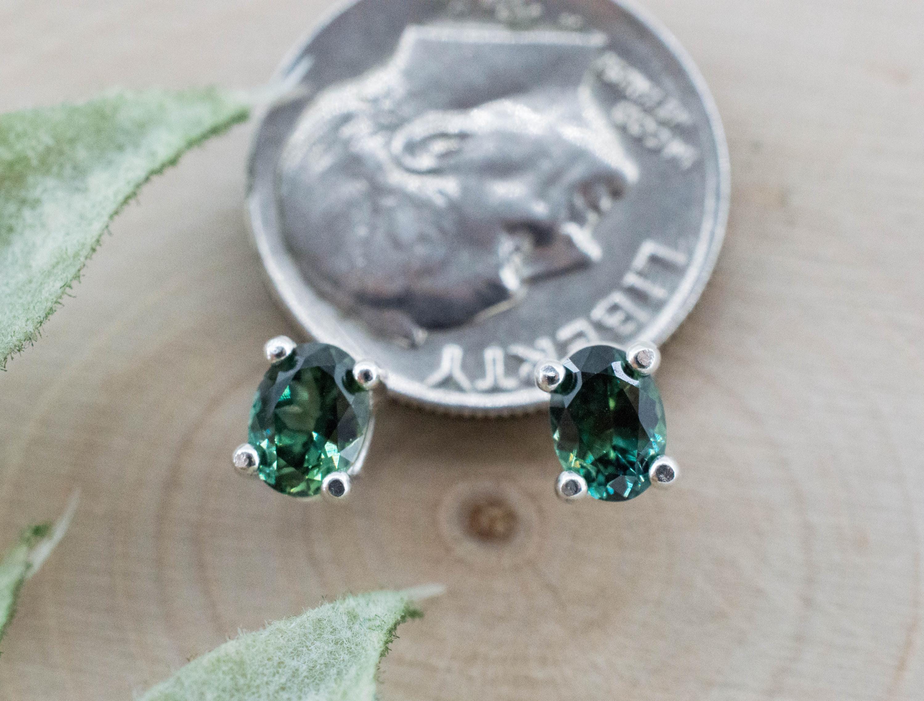 Biashara Sapphire Earrings, Natural Untreated Kenya Sapphire; 0.970cts - Mark Oliver Gems