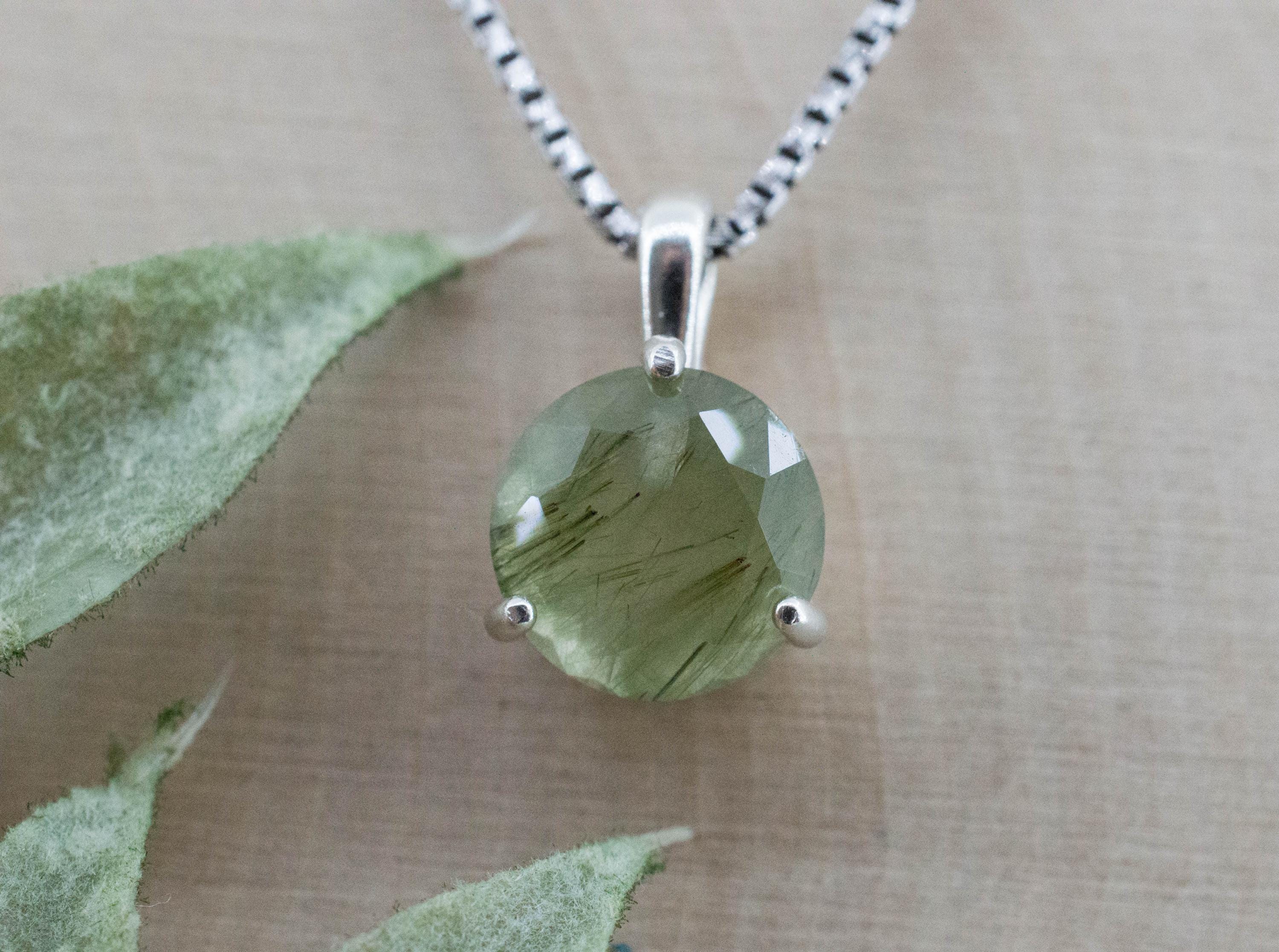 Byssolite Quartz Pendant, Natural Untreated Tanzania Included Quartz; 3.365cts