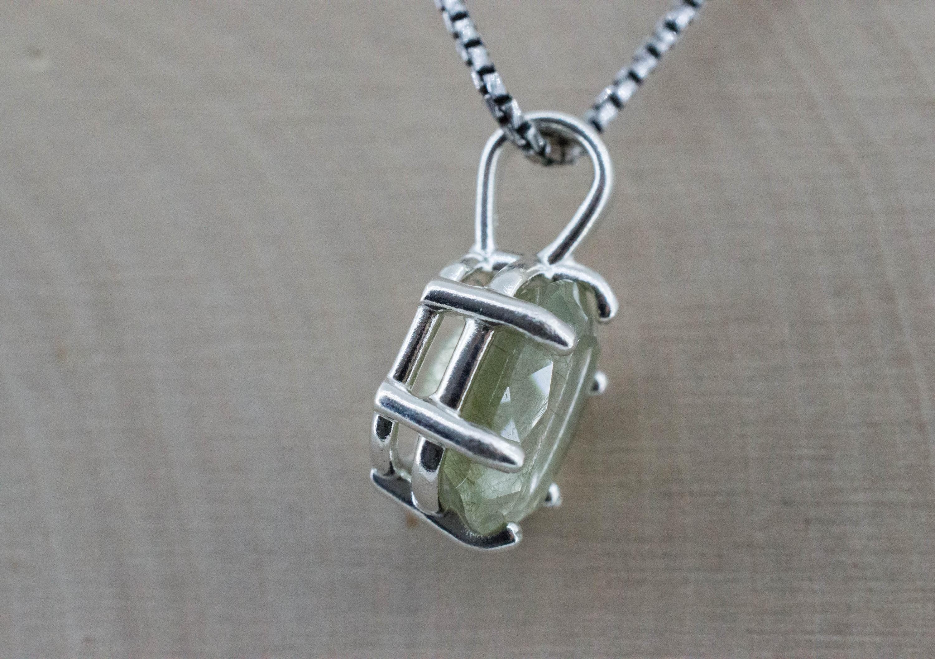 Byssolite Quartz Pendant, Natural Untreated Tanzania Included Quartz; 4.690cts