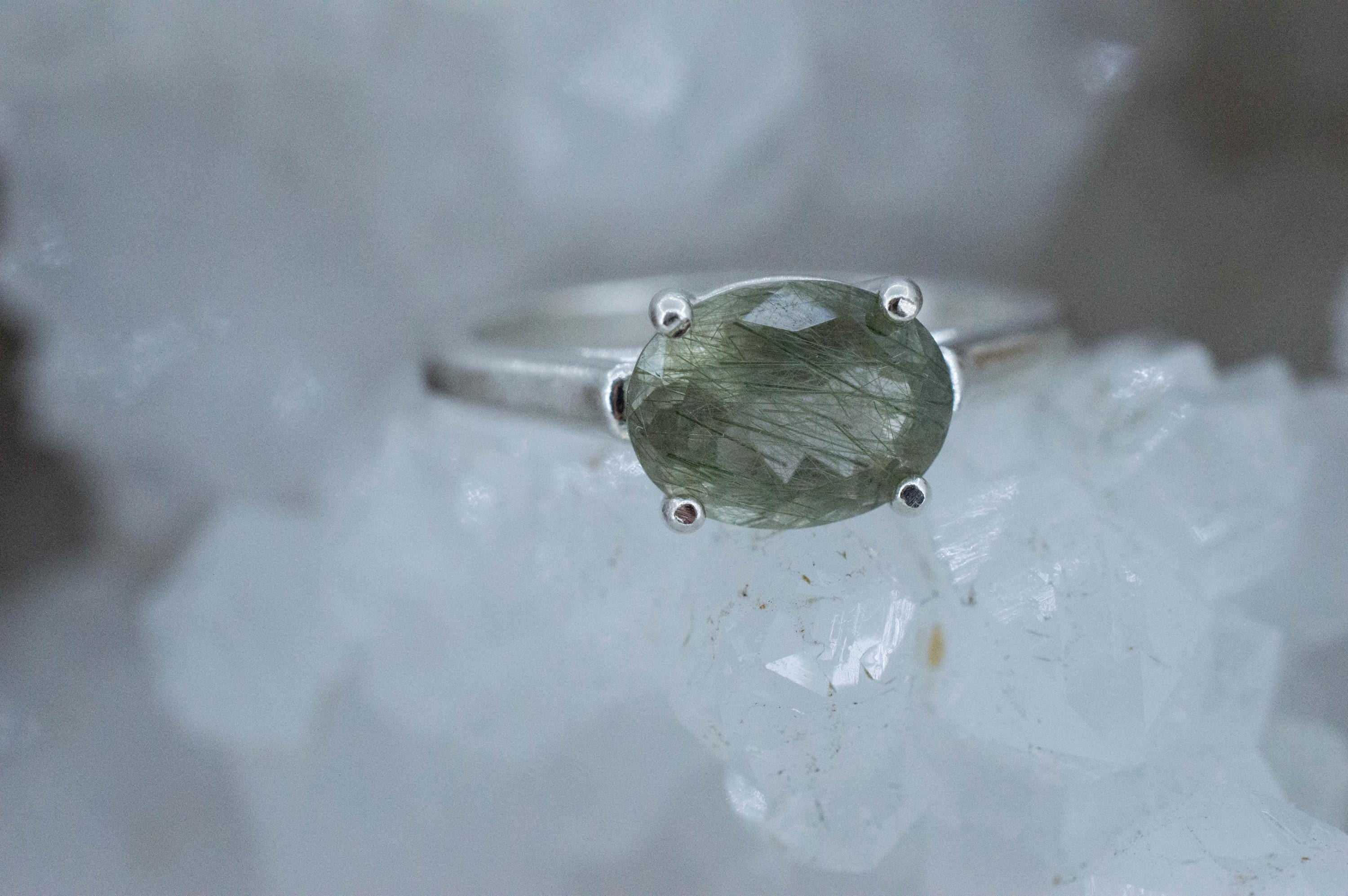 Byssolite Quartz Ring; Natural Untreated Tanzania Included Quartz; 1.645cts