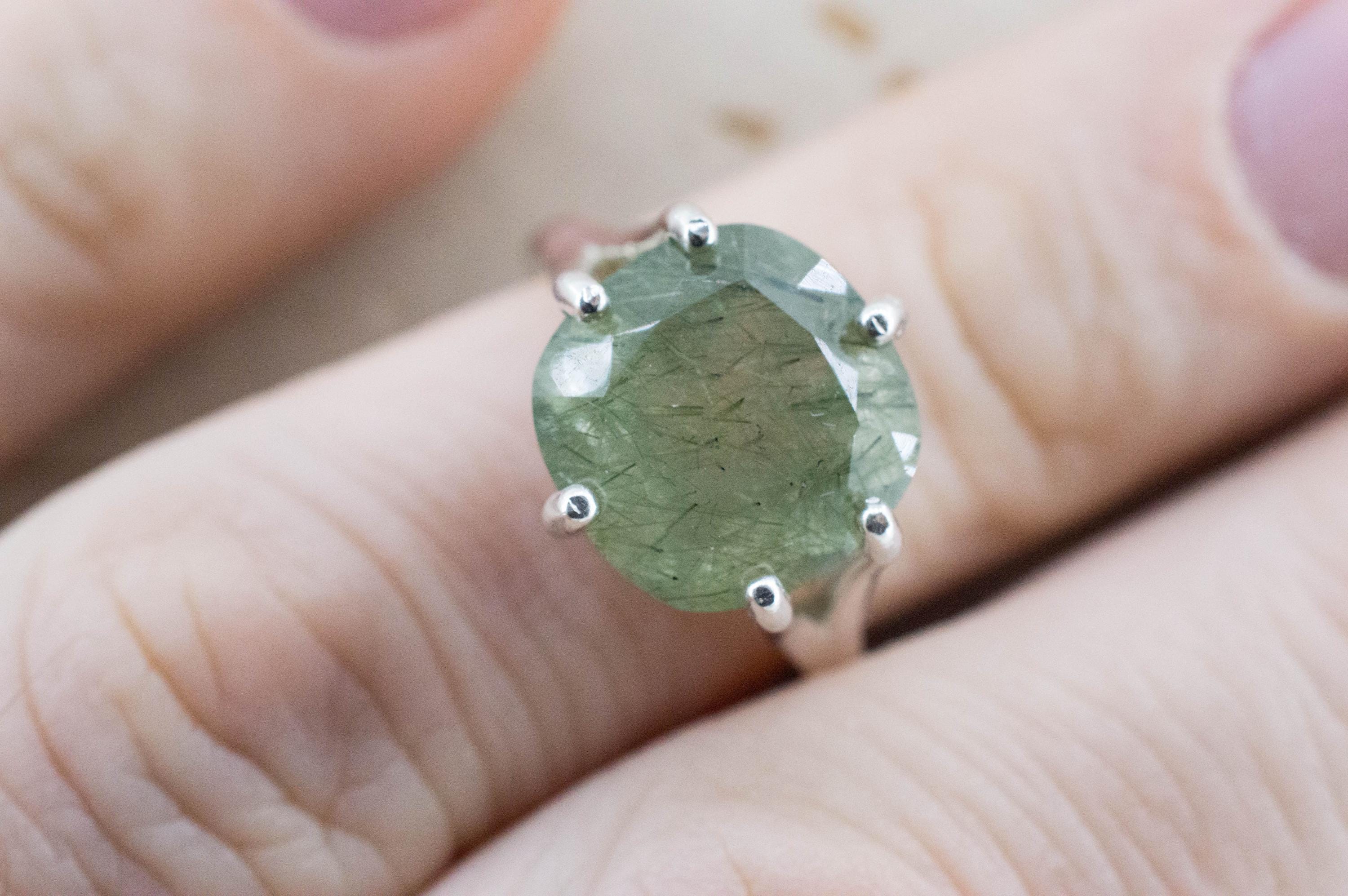 Byssolite Quartz Ring; Natural Untreated Tanzania Included Quartz; 6.555cts