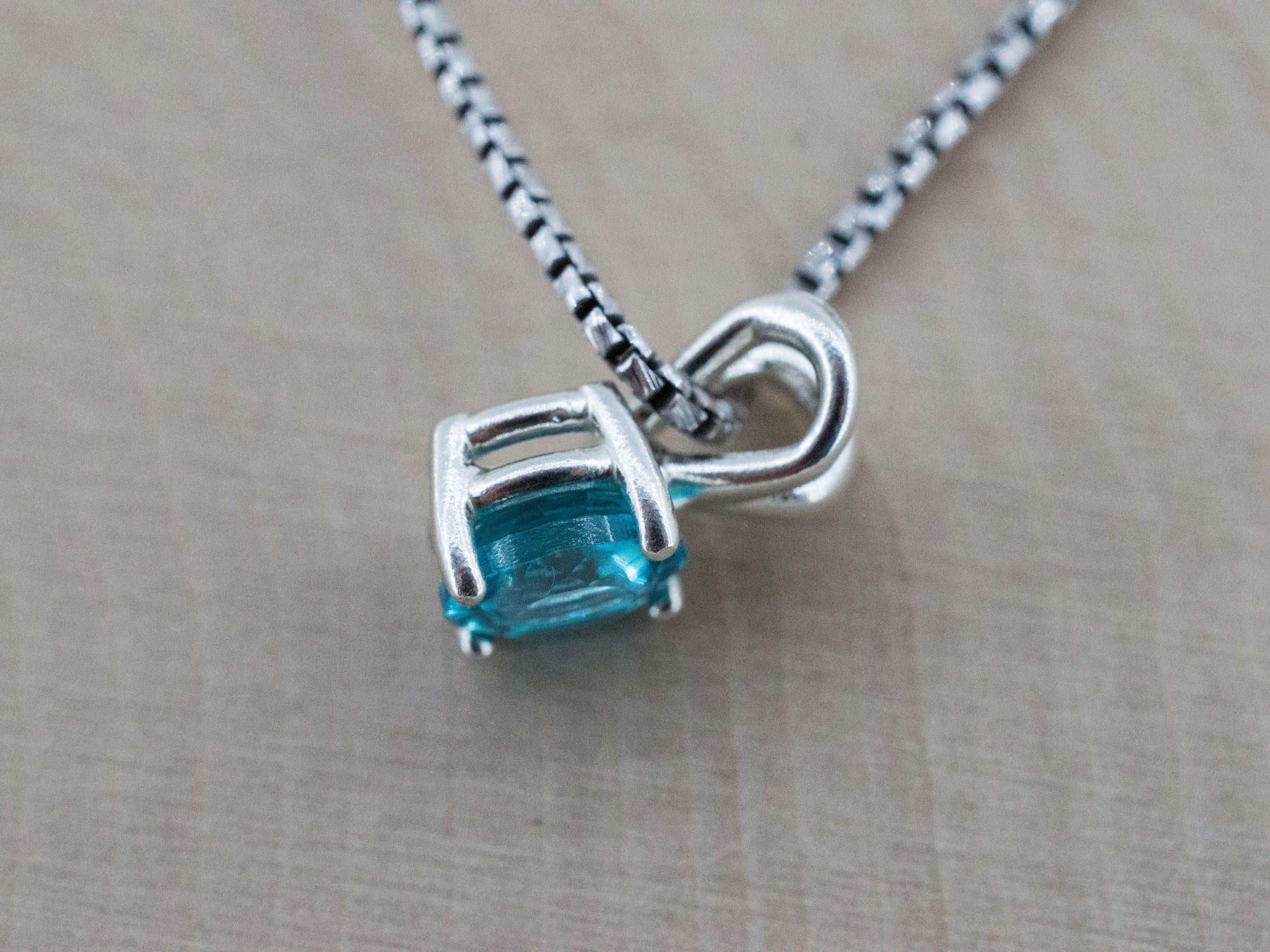 Blue Apatite Pendant; Natural Untreated Brazil Apatite; 1.325cts