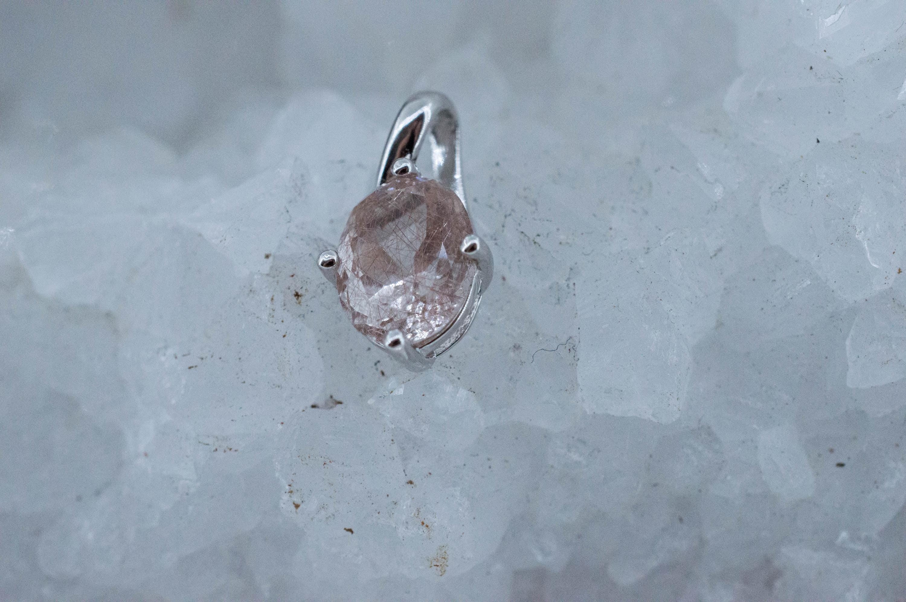 Rutilated Quartz Pendant, Natural Untreated Brazil Rutile Quartz; 1.620cts