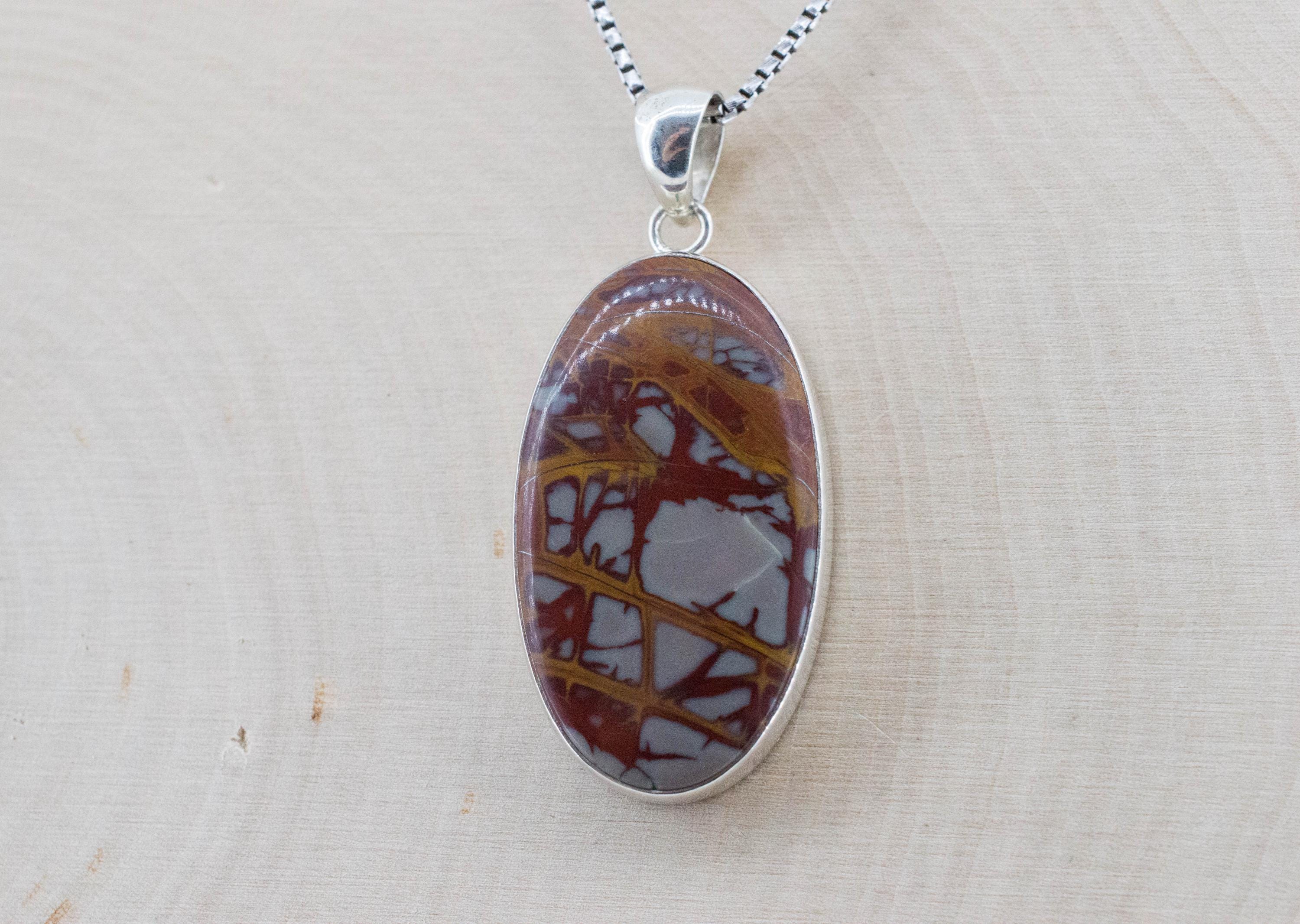 Noreena Jasper Pendant; Natural Untreated Australia Jasper - Mark Oliver Gems