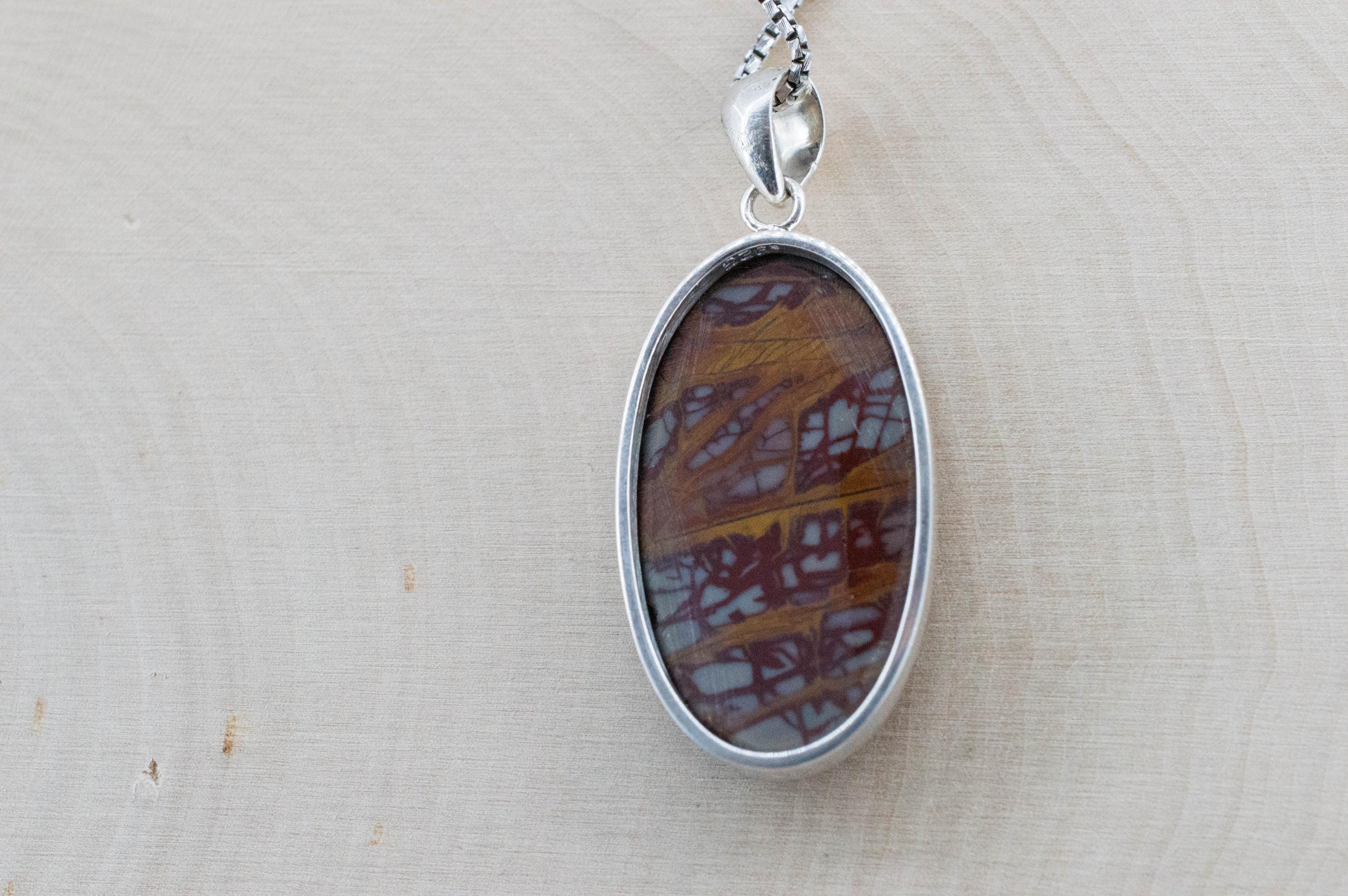 Noreena Jasper Pendant; Natural Untreated Australia Jasper - Mark Oliver Gems