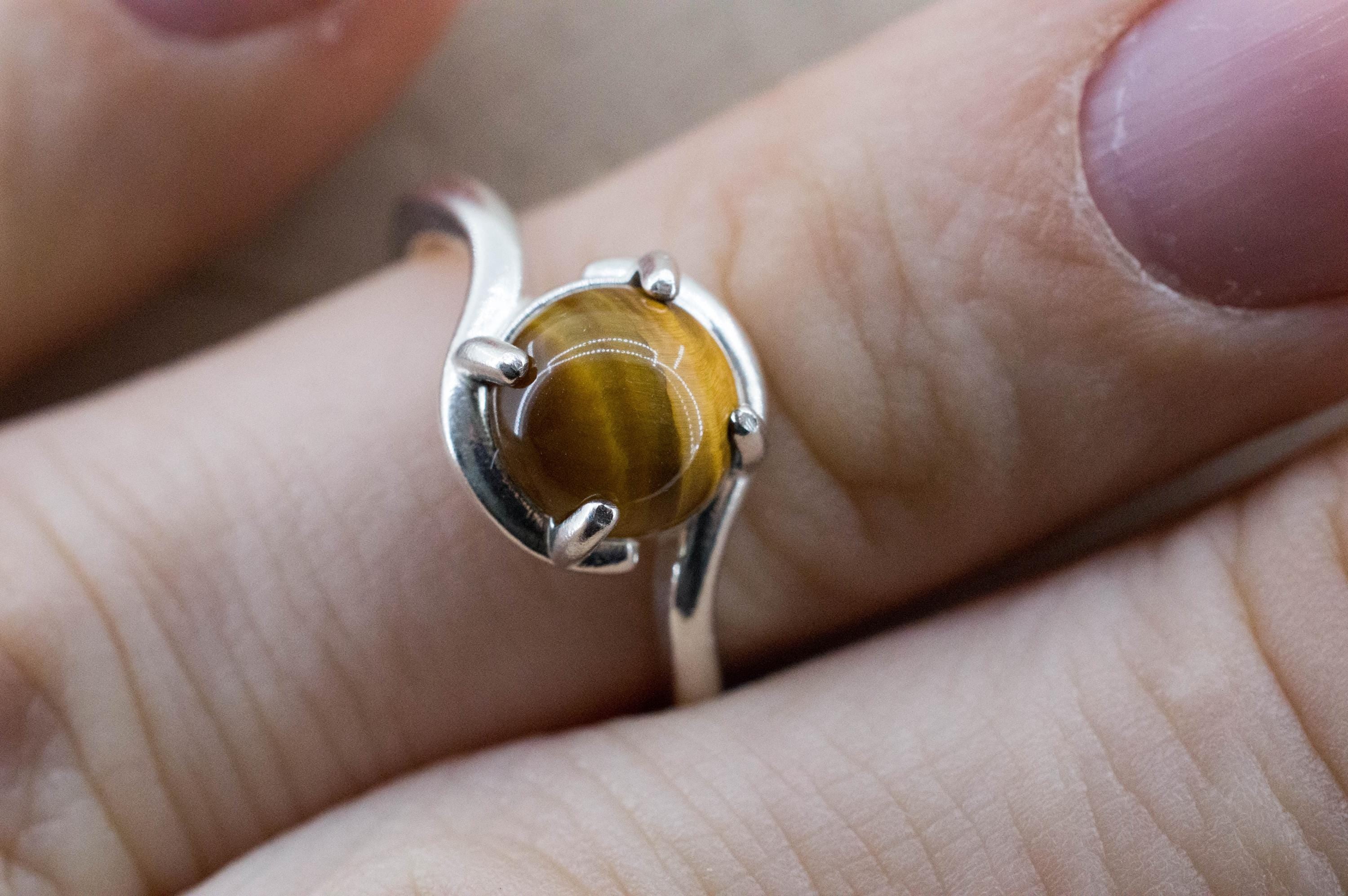 Tiger's Eye Ring; Natural Untreated Thailand Tiger Eye; 1.420cts - Mark Oliver Gems