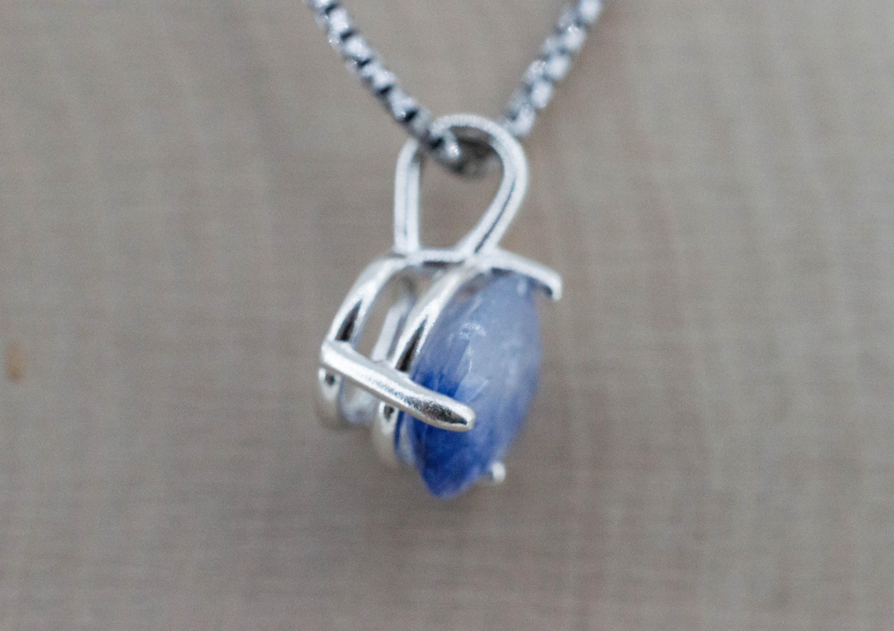 Dumortierite Quartz Pendant; Natural Untreated Brazil Dumortierite; 3.065cts - Mark Oliver Gems