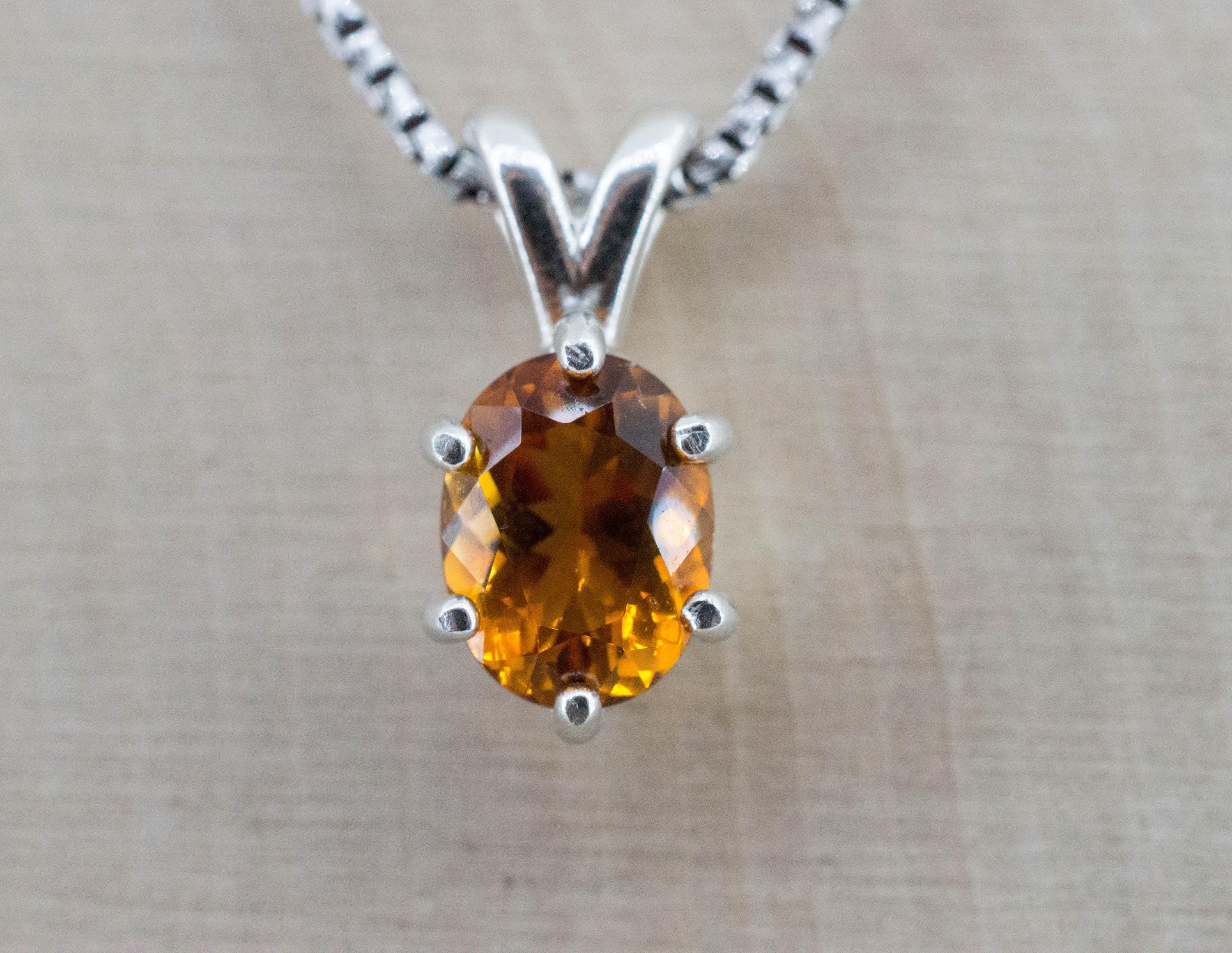 Citrine Pendant; Natural Untreated Uruguay Citrine; 1.550cts - Mark Oliver Gems