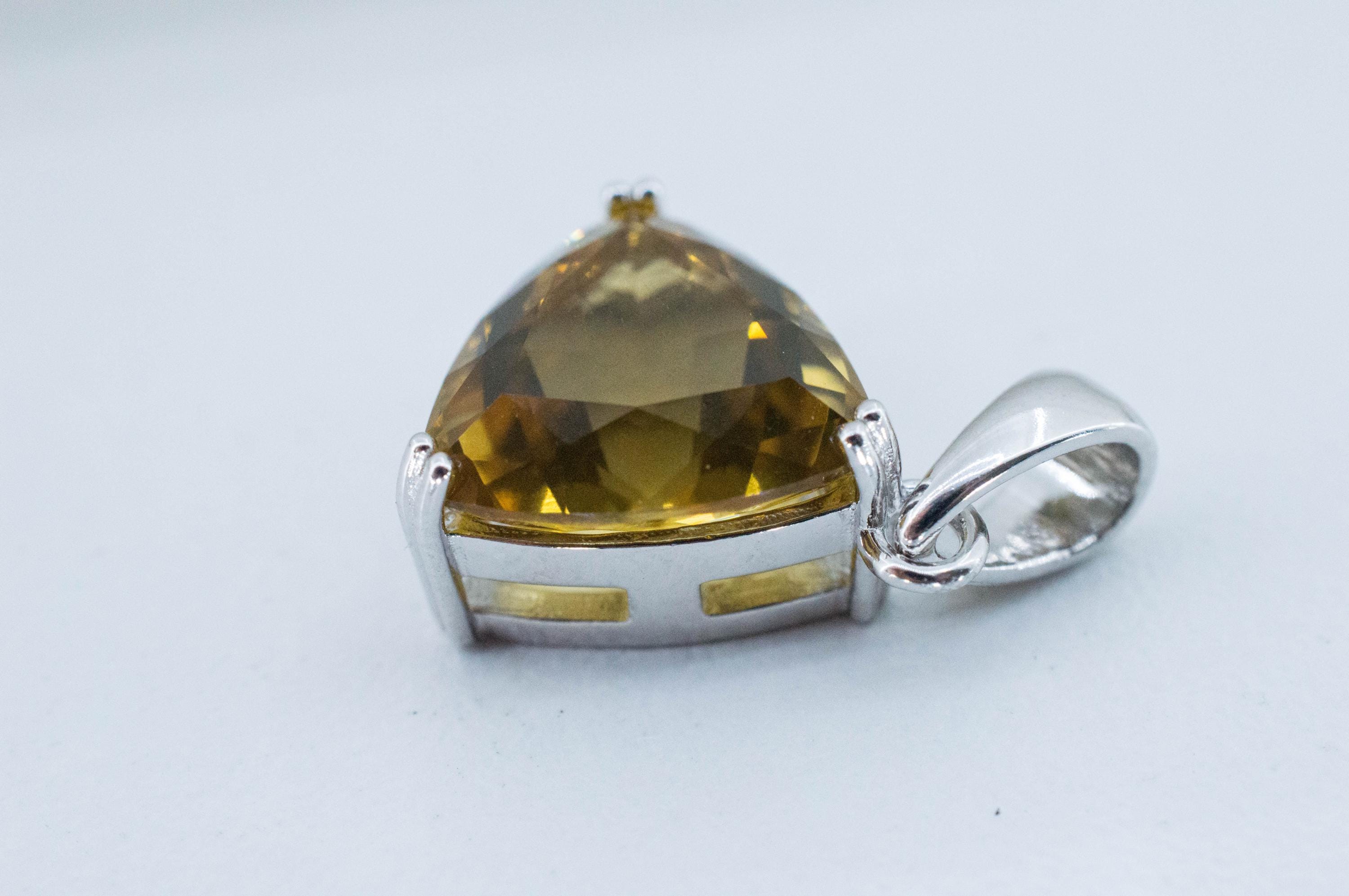 Citrine Pendant; Natural Untreated Congo Citrine; 5.060cts - Mark Oliver Gems