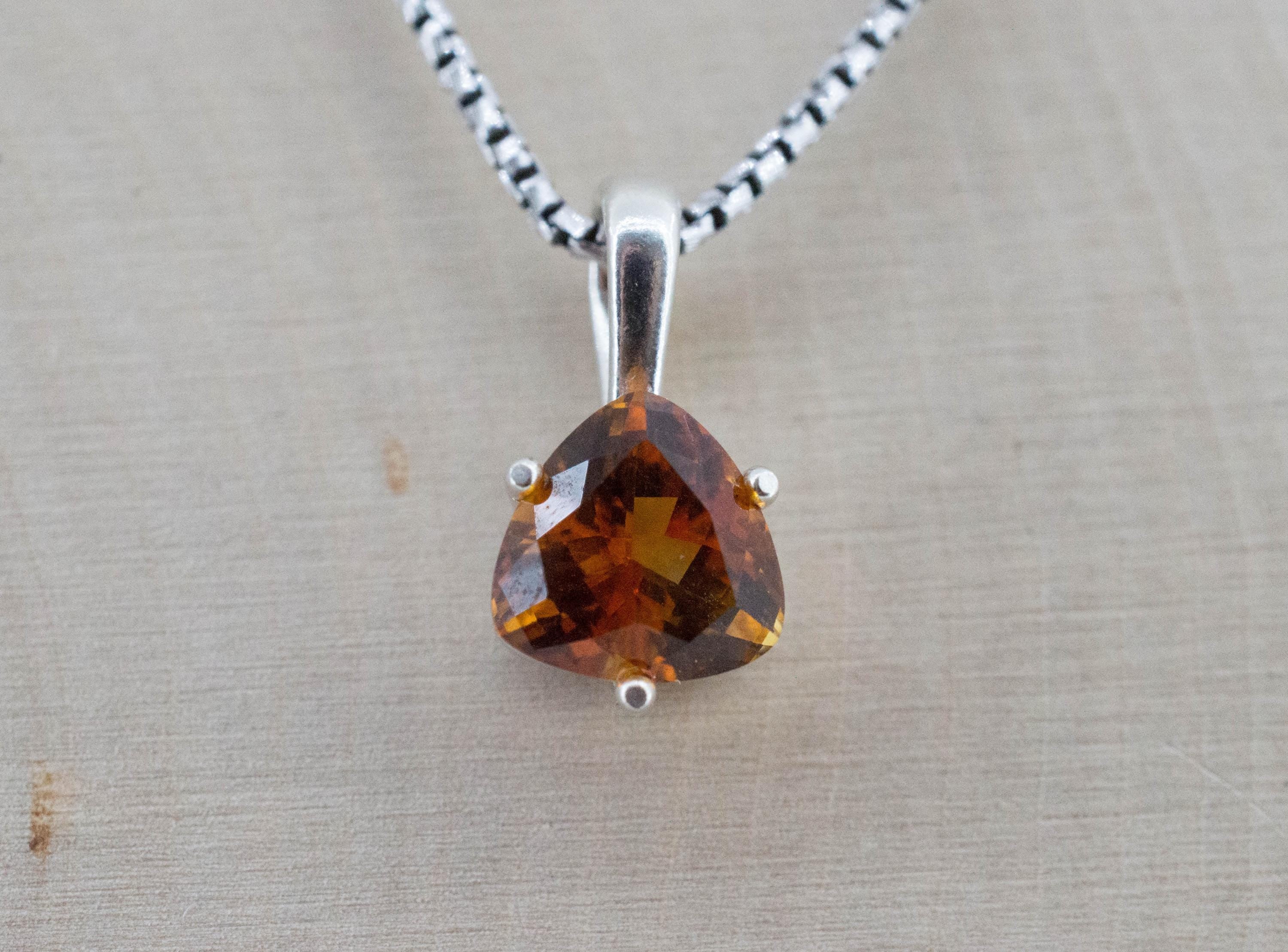 Citrine Pendant; Natural Untreated Uruguay Citrine; 1.690cts - Mark Oliver Gems