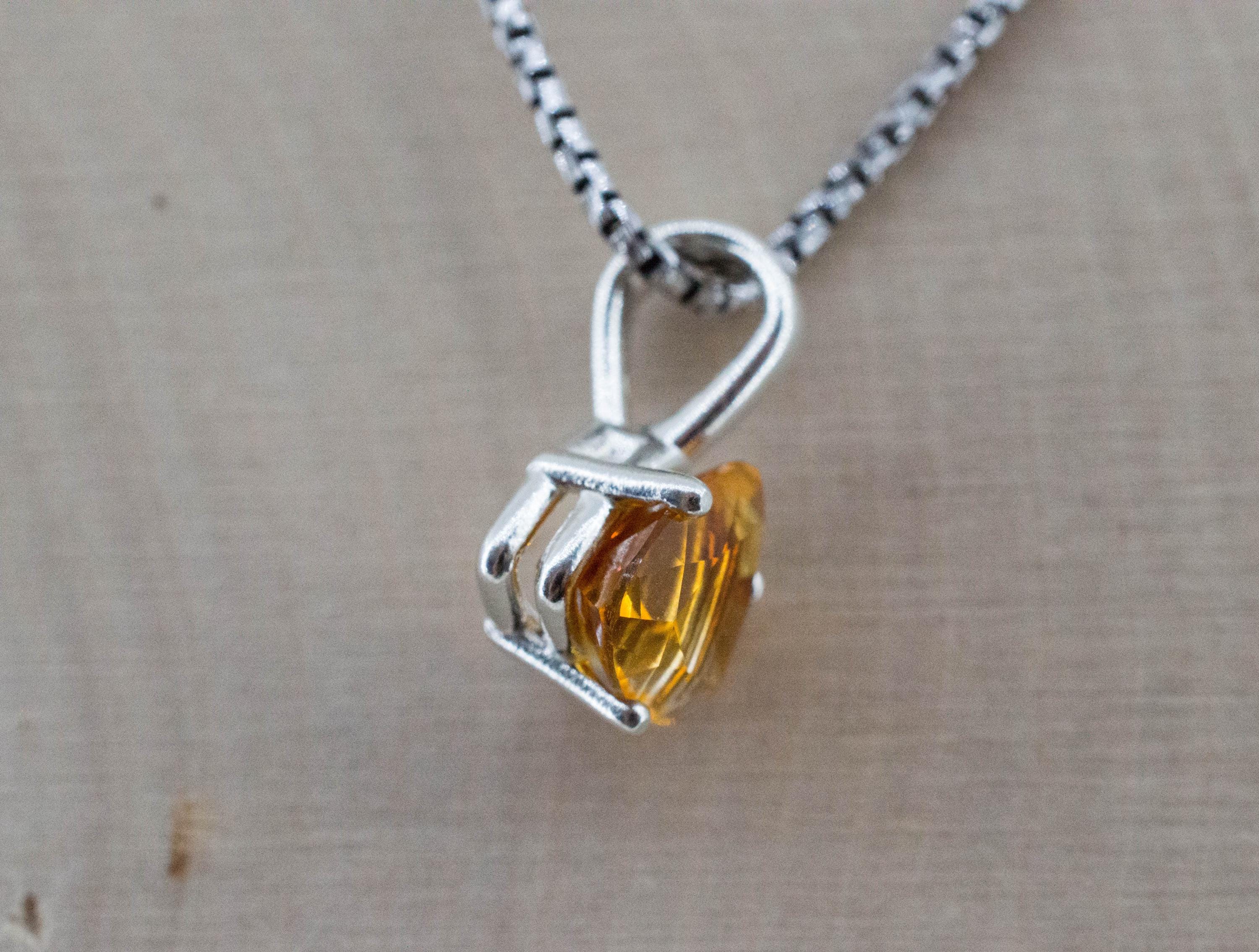 Citrine Pendant; Natural Untreated Uruguay Citrine; 1.690cts - Mark Oliver Gems