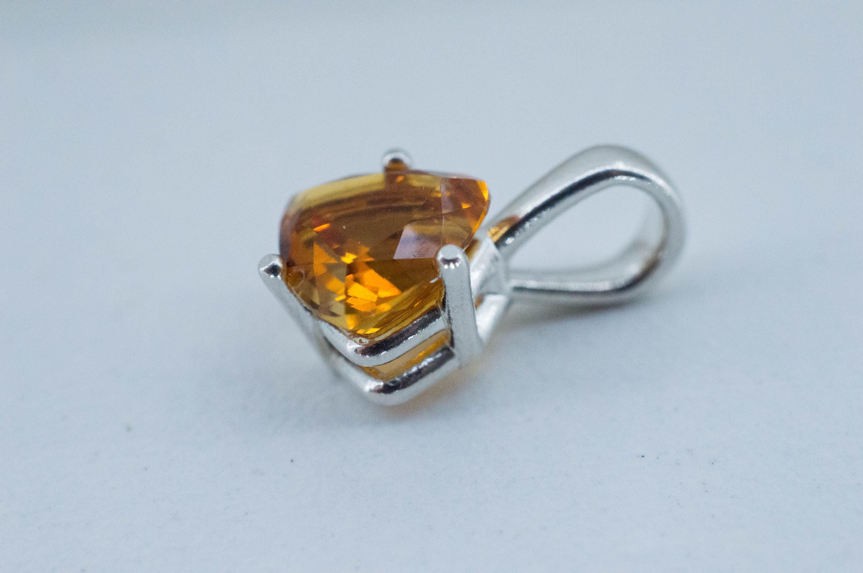 Citrine Pendant; Natural Untreated Uruguay Citrine; 1.690cts - Mark Oliver Gems