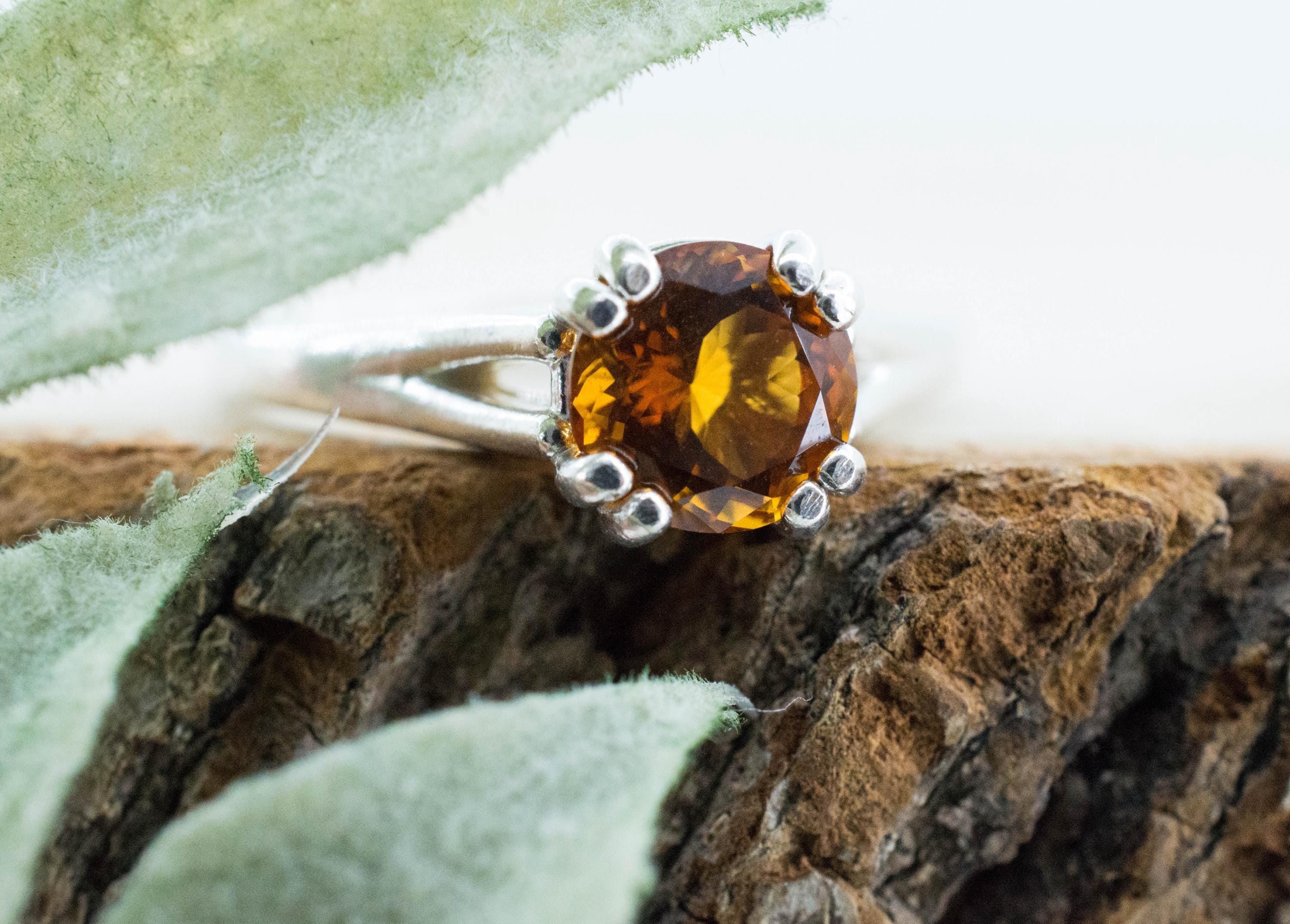 Citrine Ring; Natural Untreated Uruguay Citrine; 1.220cts - Mark Oliver Gems