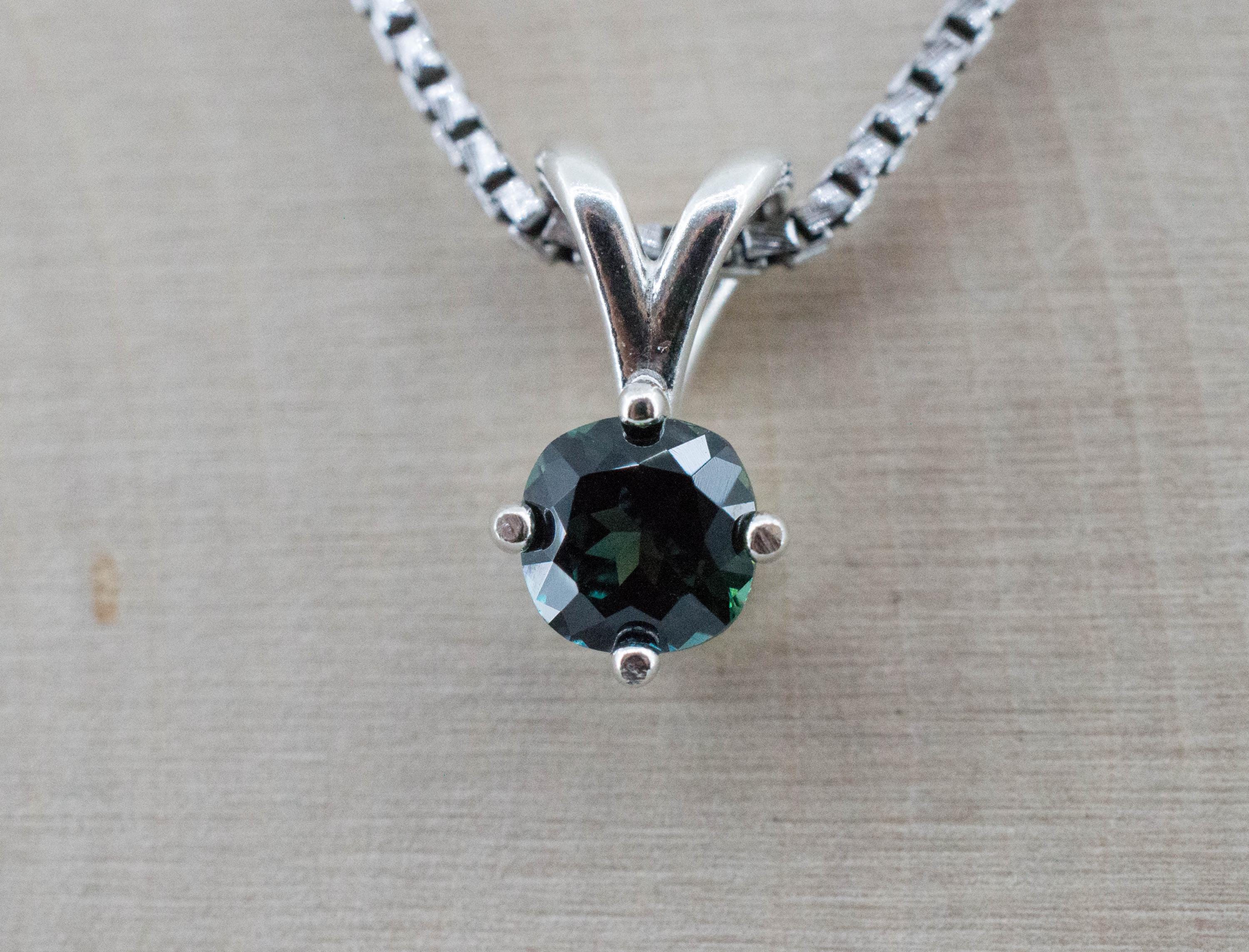 Biashara Sapphire Pendant; Natural Untreated Kenya Sapphire; 0.785cts