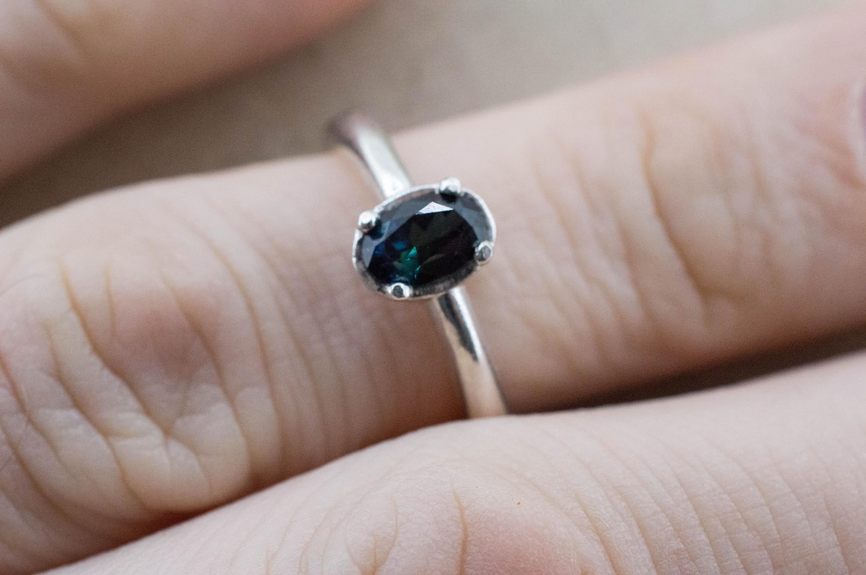 Biashara Sapphire Ring, Natural Untreated Kenya Sapphire; 0.775cts