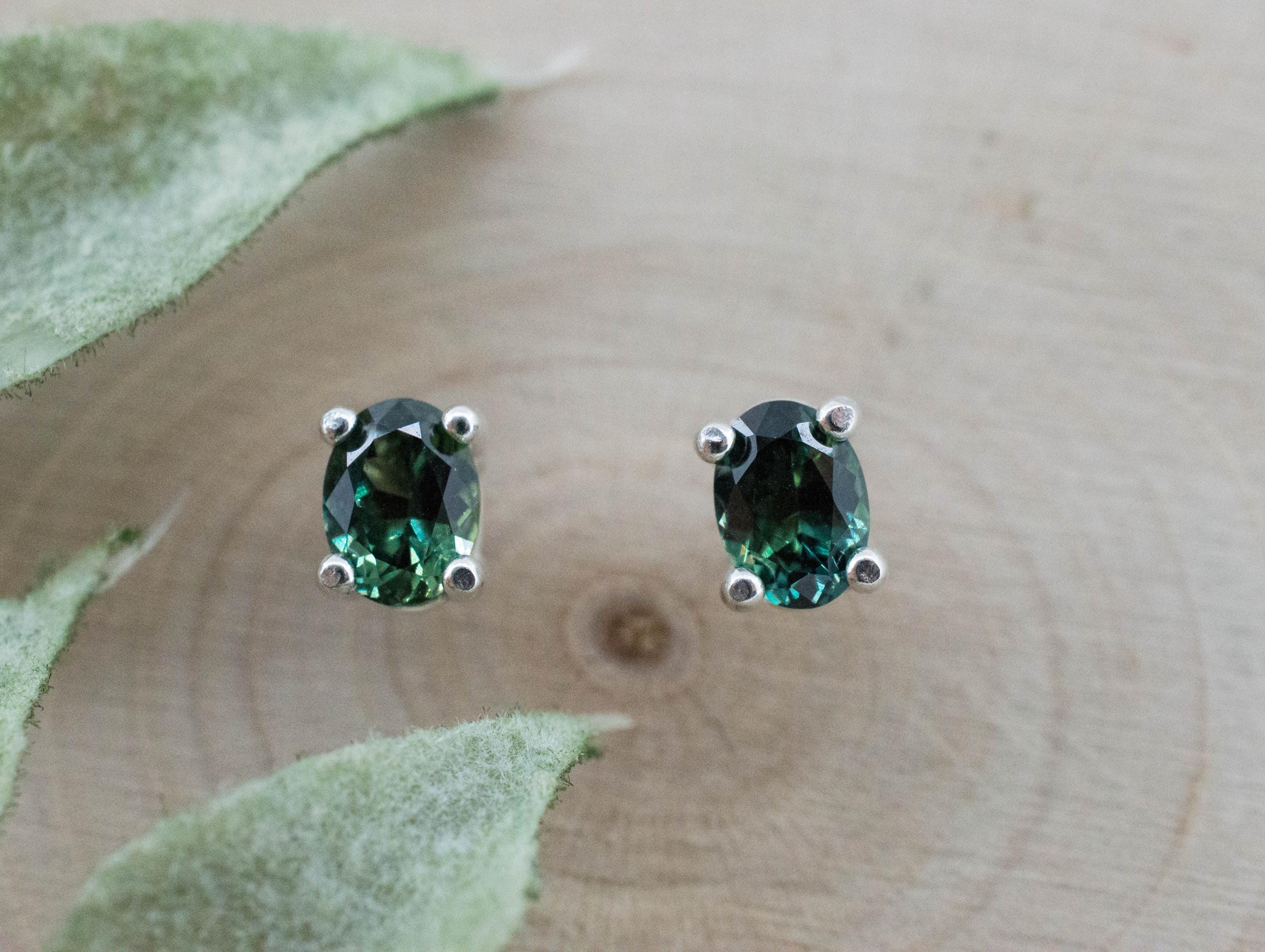 Biashara Sapphire Earrings, Natural Untreated Kenya Sapphire; 0.970cts - Mark Oliver Gems