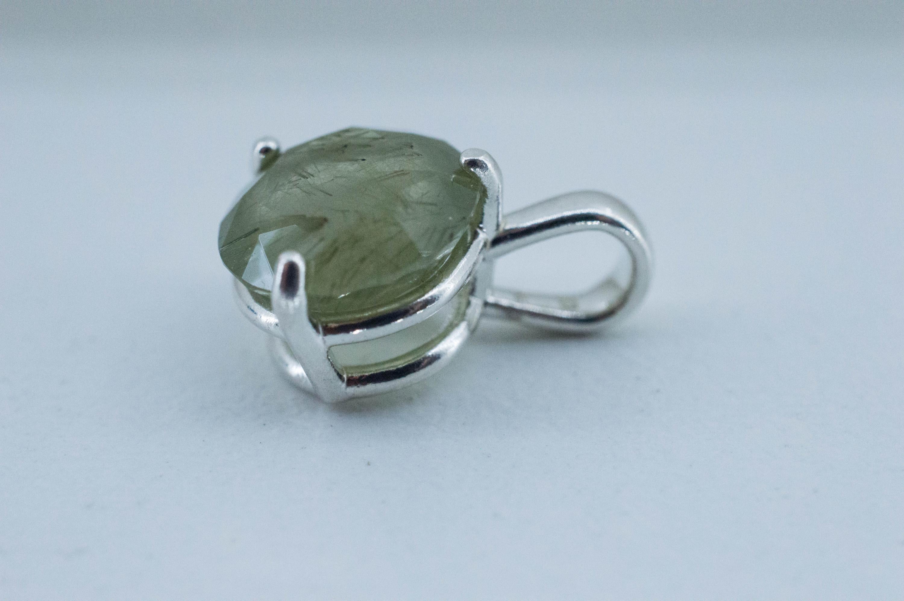 Byssolite Quartz Pendant, Natural Untreated Tanzania Included Quartz; 3.365cts