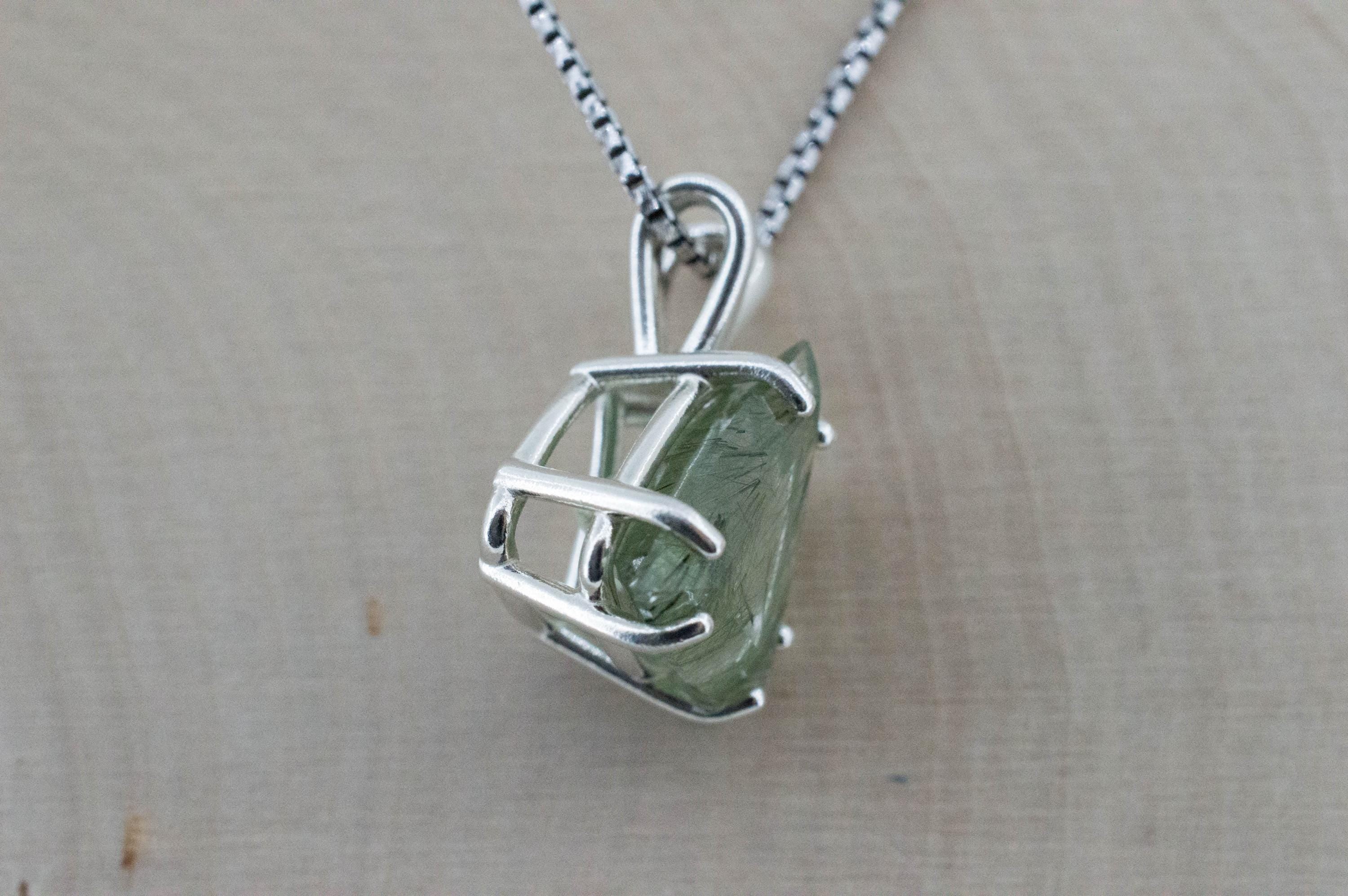 Byssolite Quartz Pendant, Natural Untreated Tanzania Included Quartz; 8.605cts