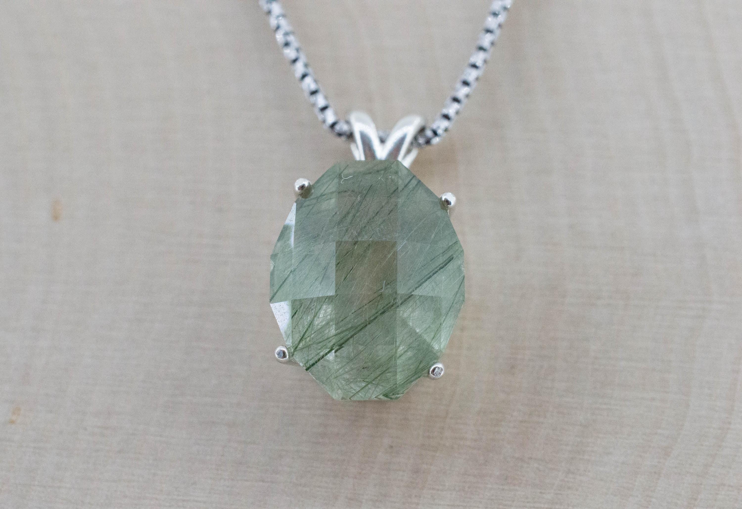 Byssolite Quartz Pendant, Natural Untreated Tanzania Included Quartz; 10.705cts