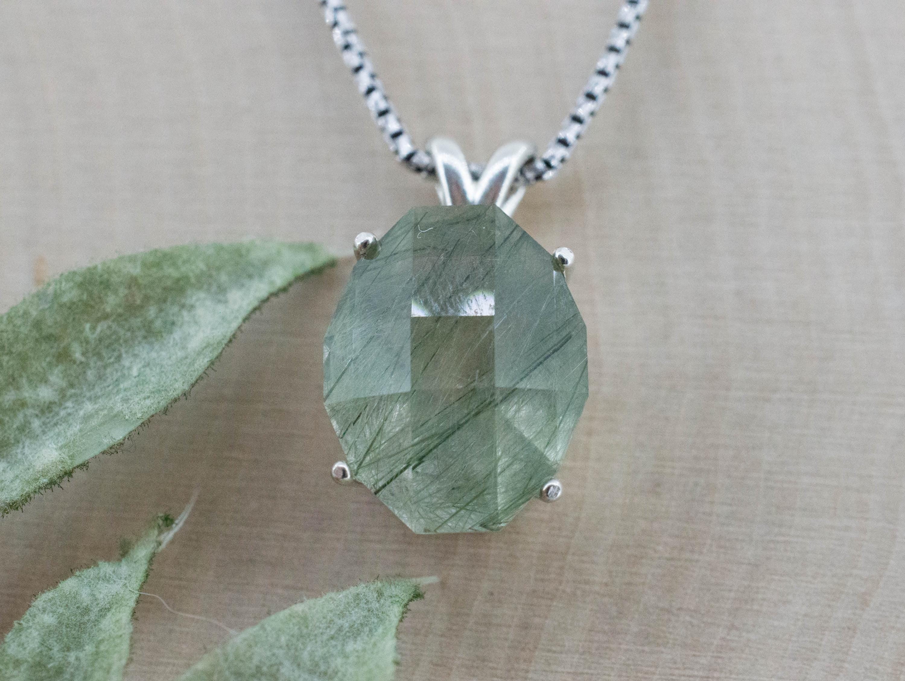 Byssolite Quartz Pendant, Natural Untreated Tanzania Included Quartz; 10.705cts