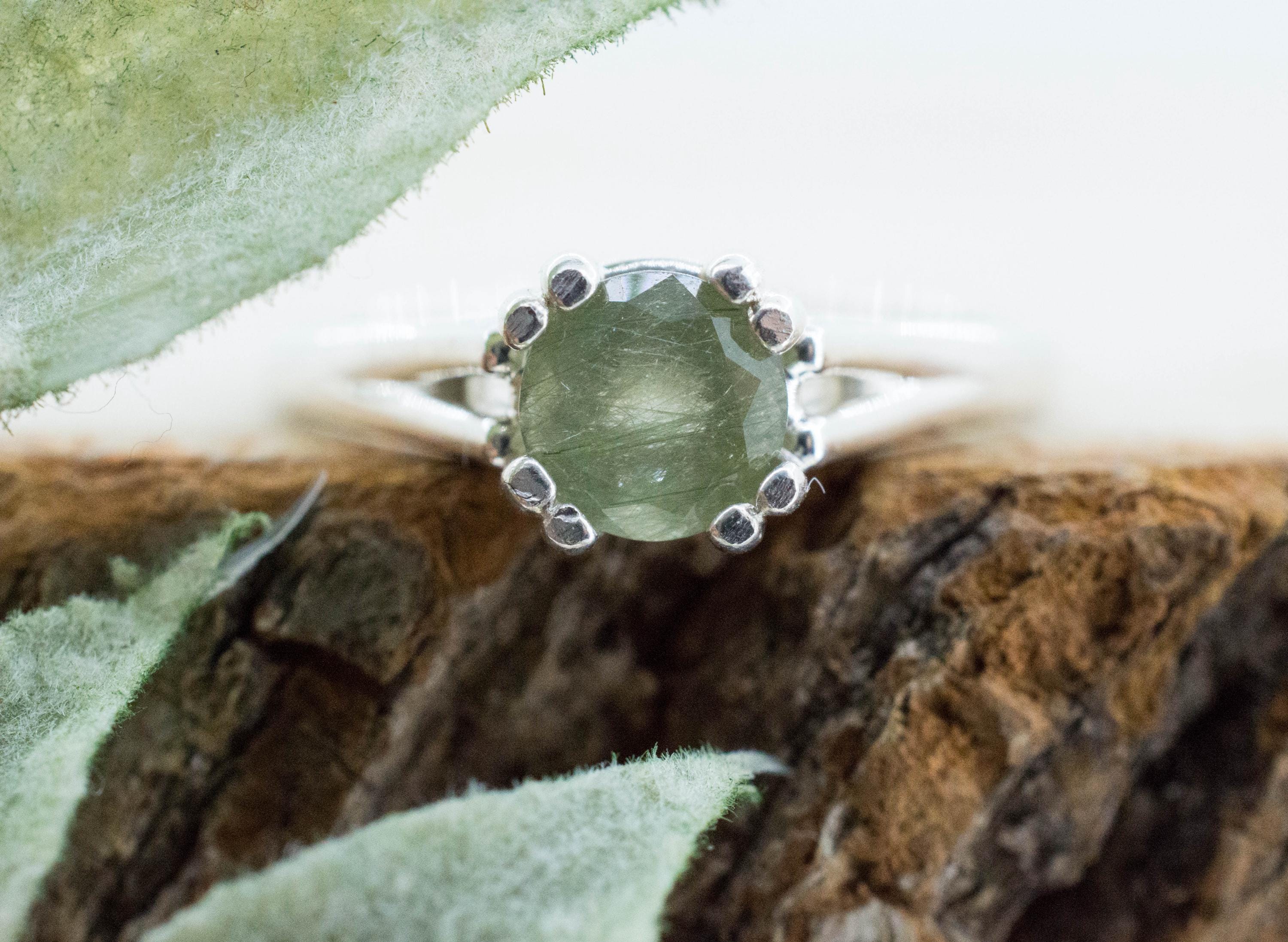 Byssolite Quartz Ring; Natural Untreated Tanzania Included Quartz; 0.795cts