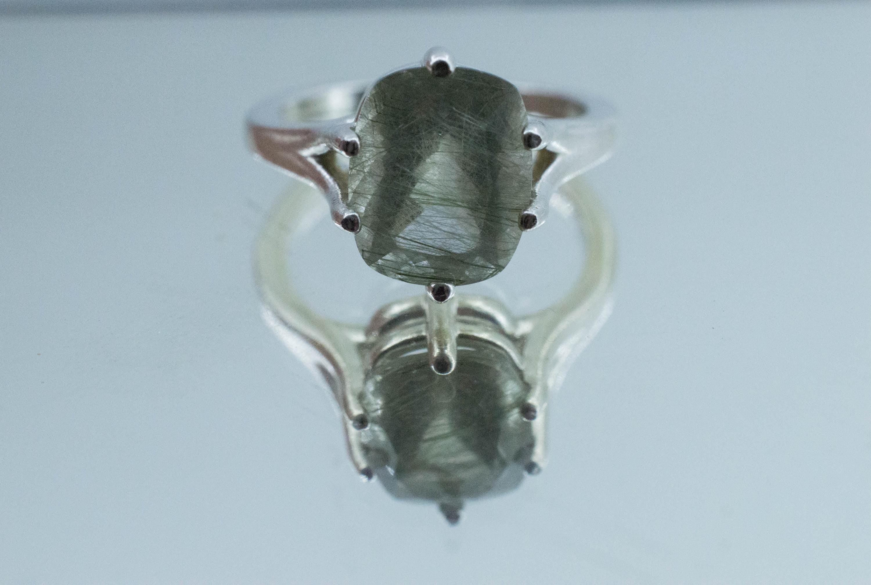 Byssolite Quartz Ring; Natural Untreated Tanzania Included Quartz; 3.520cts