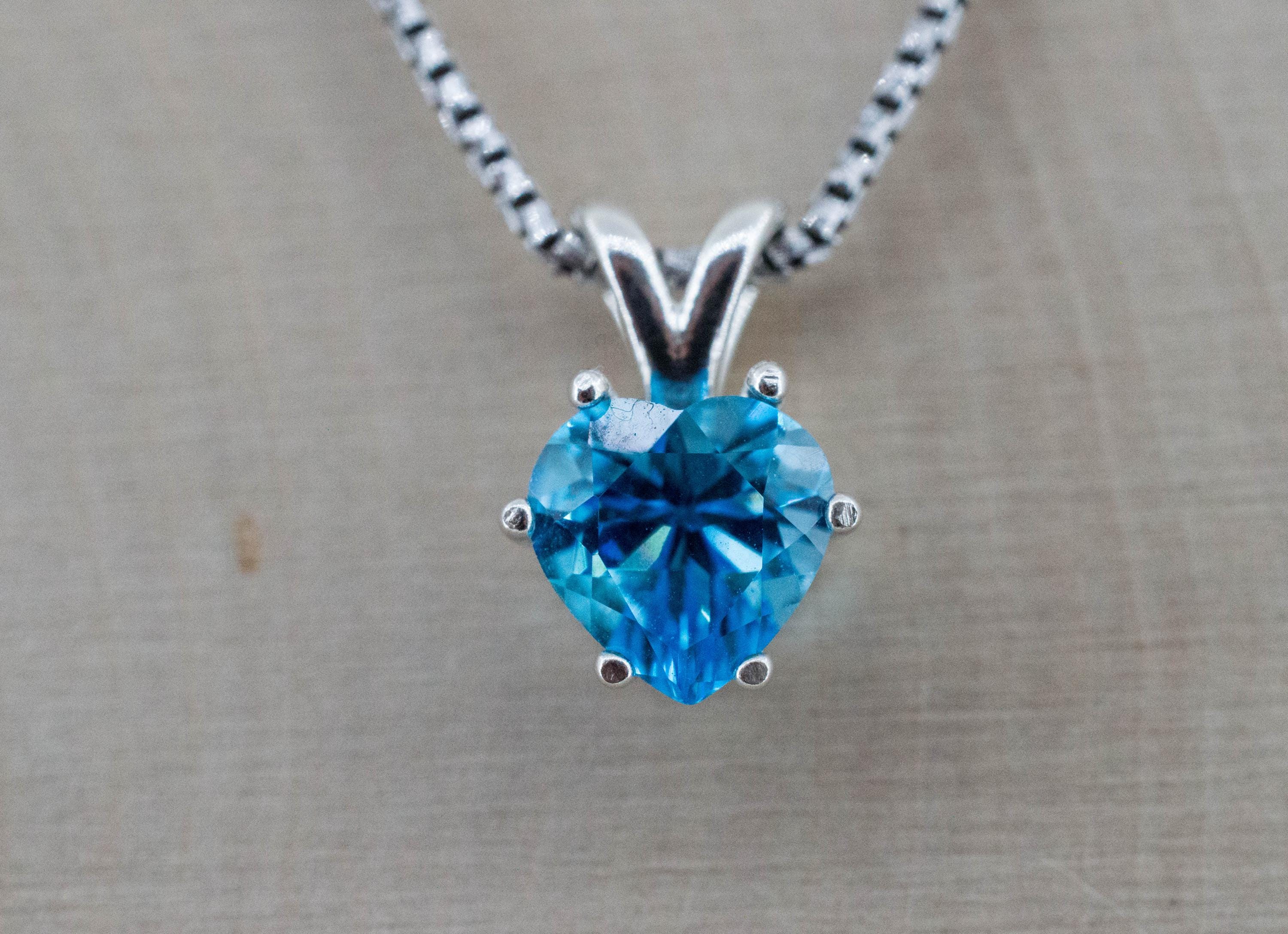 Blue Topaz Pendant; Genuine Brazil Topaz; 2.320cts - Mark Oliver Gems