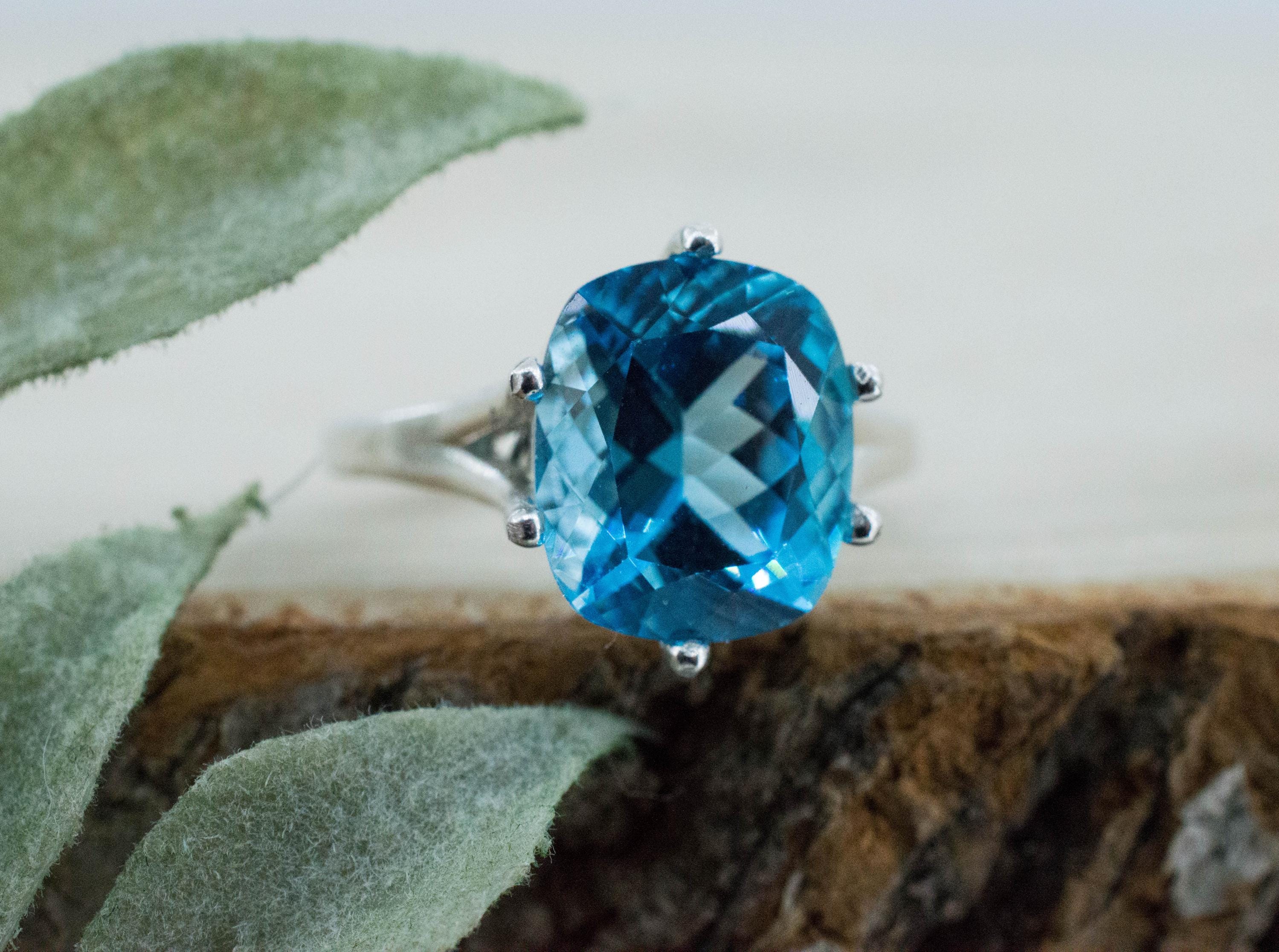 Blue Topaz Ring, Natural Brazil Topaz; 0.985cts - Mark Oliver Gems