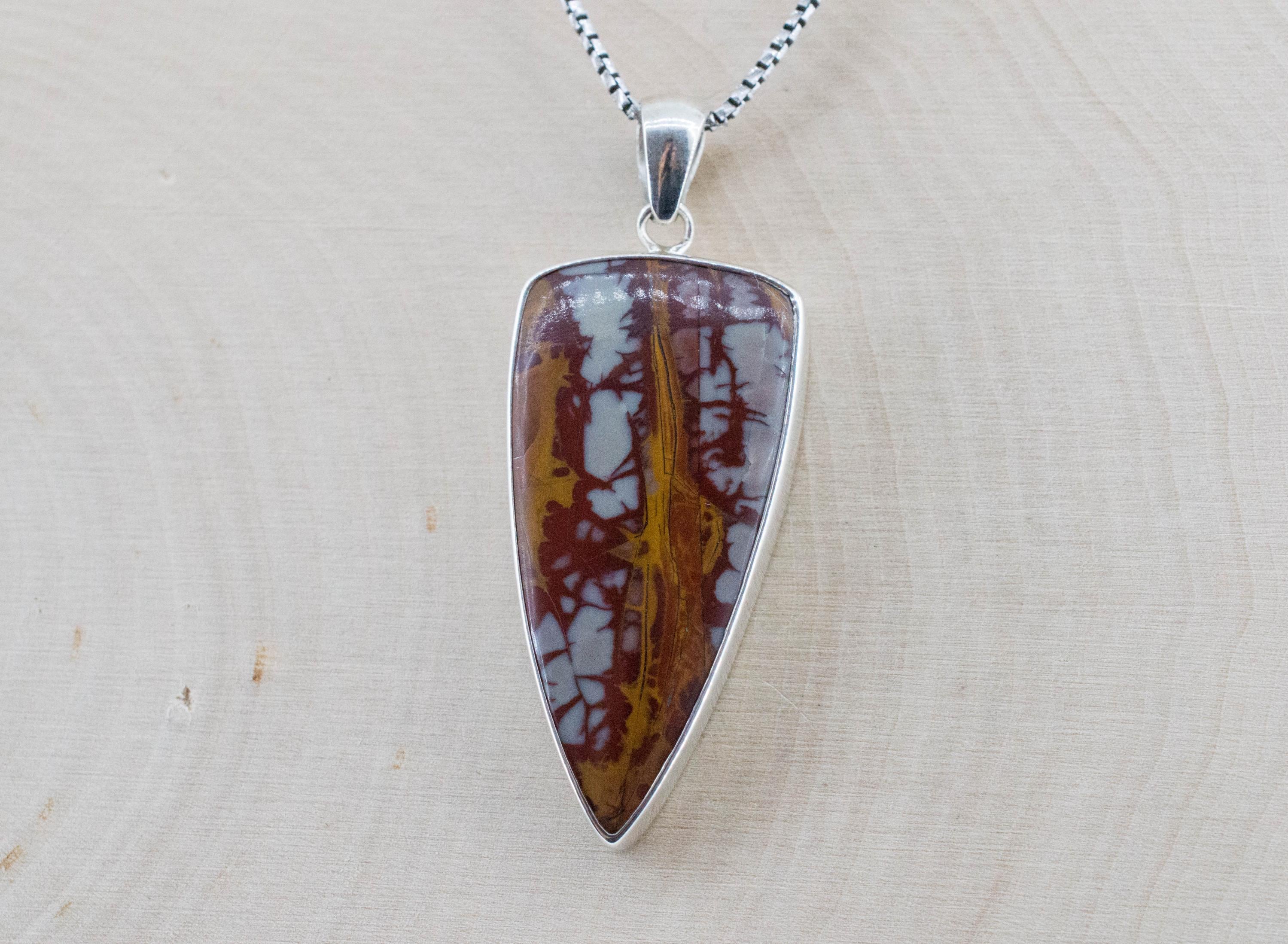 Noreena Jasper Pendant; Natural Untreated Australian Jasper - Mark Oliver Gems