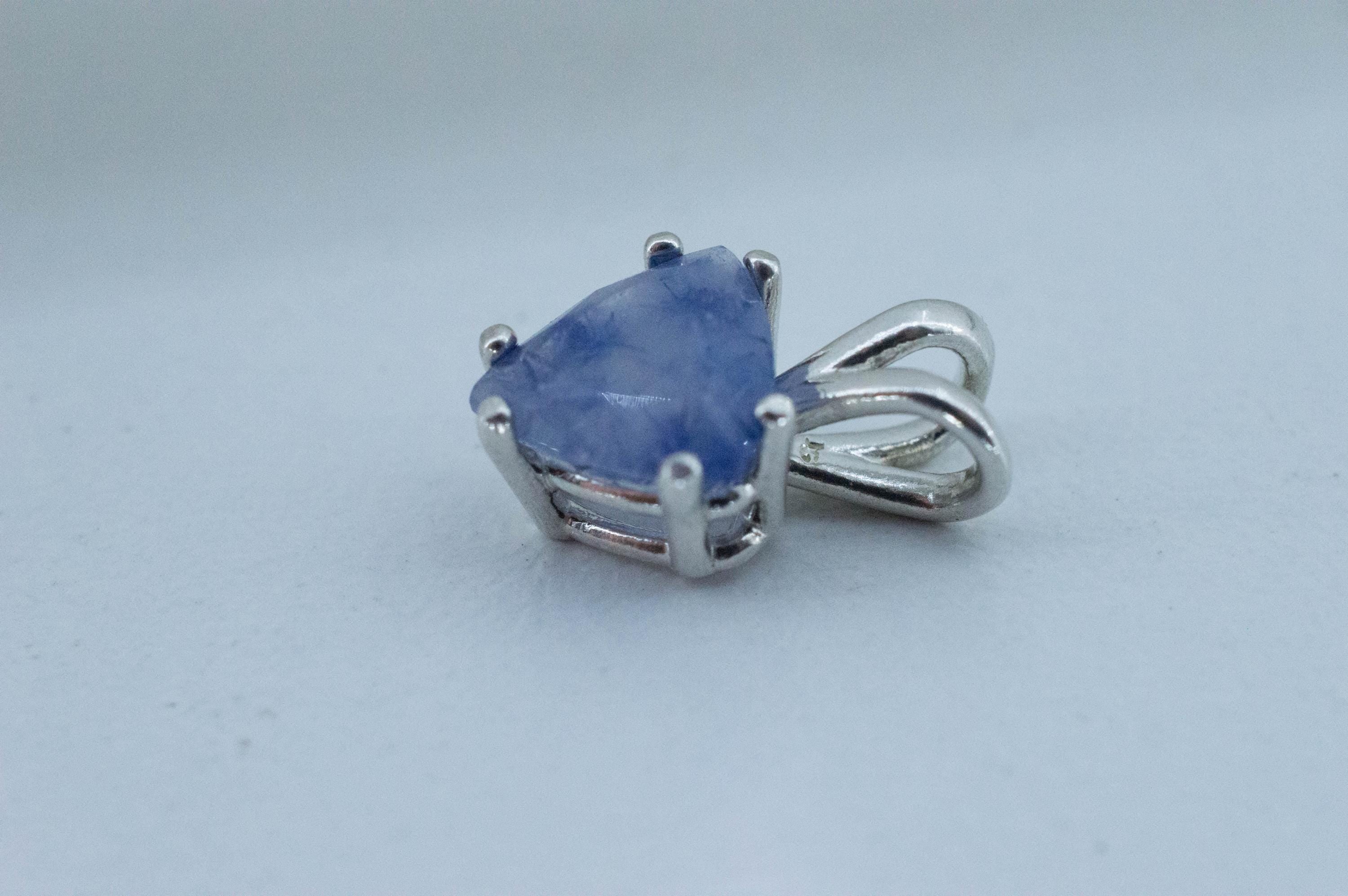 Dumortierite Quartz Pendant; Natural Untreated Brazil Dumortierite; 1.515cts - Mark Oliver Gems