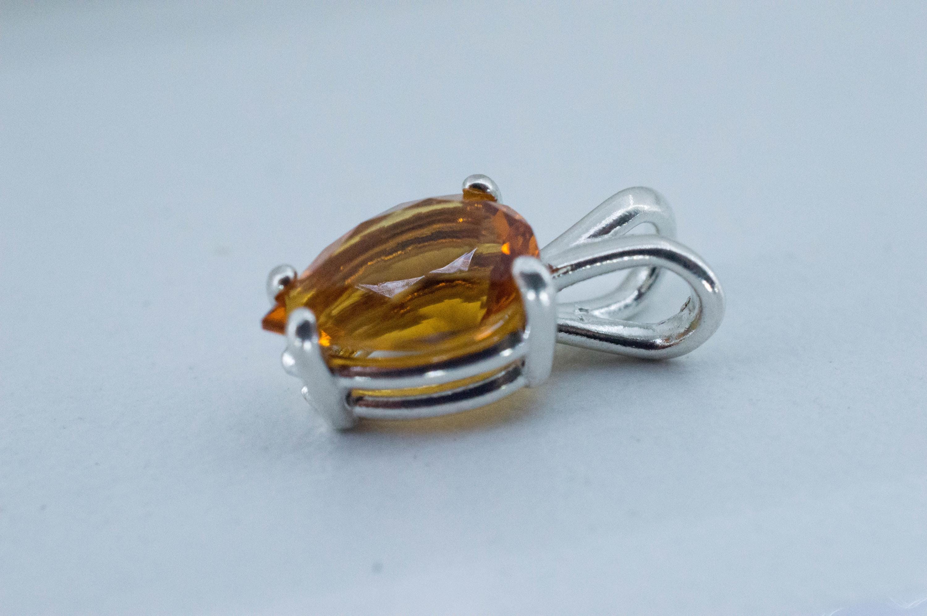 Citrine Pendant; Natural Untreated Uruguay Citrine; 1.780cts - Mark Oliver Gems